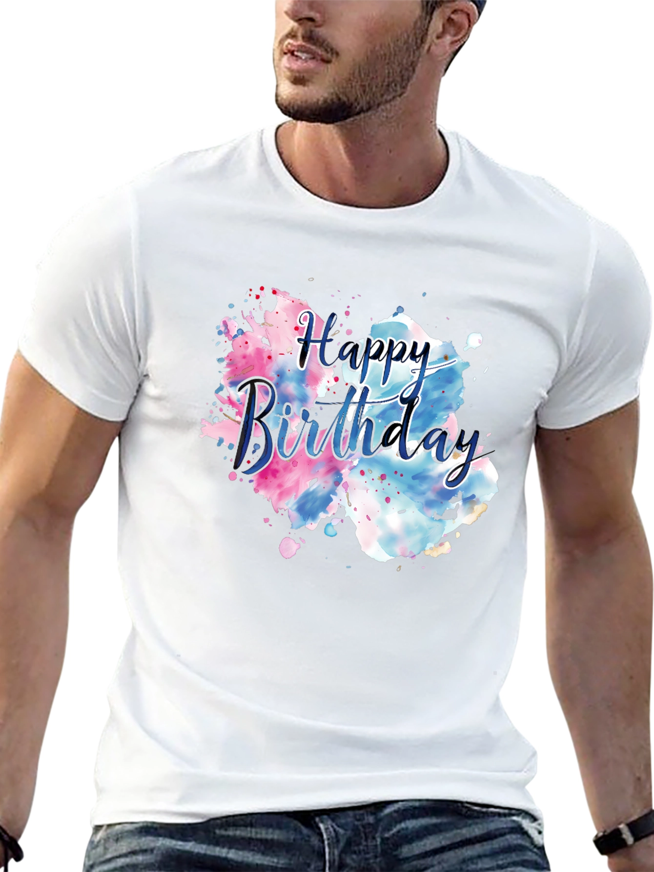 Happy Birthday Watercolor T-Shirt