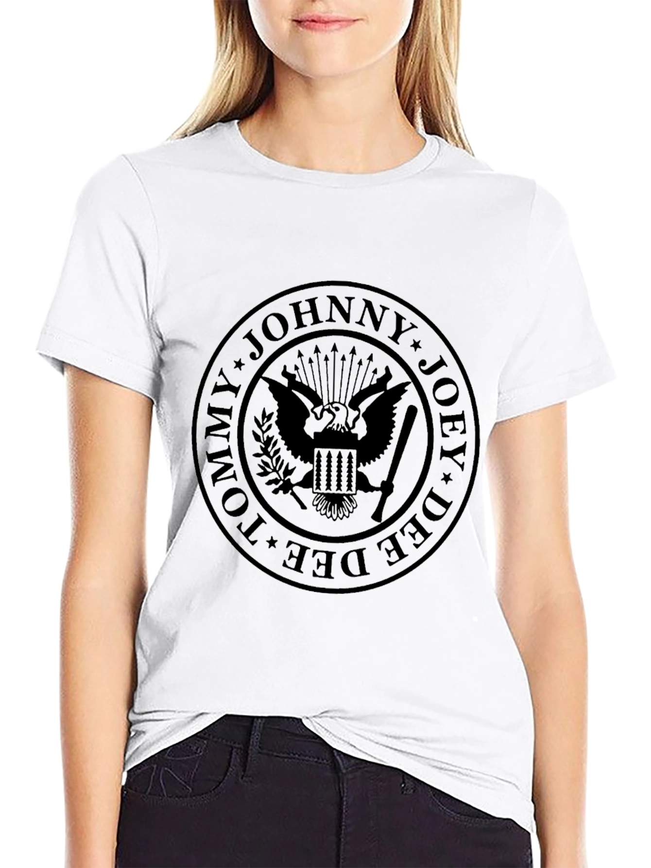 Ramones Seal Black T-Shirt - Rock Band Tee