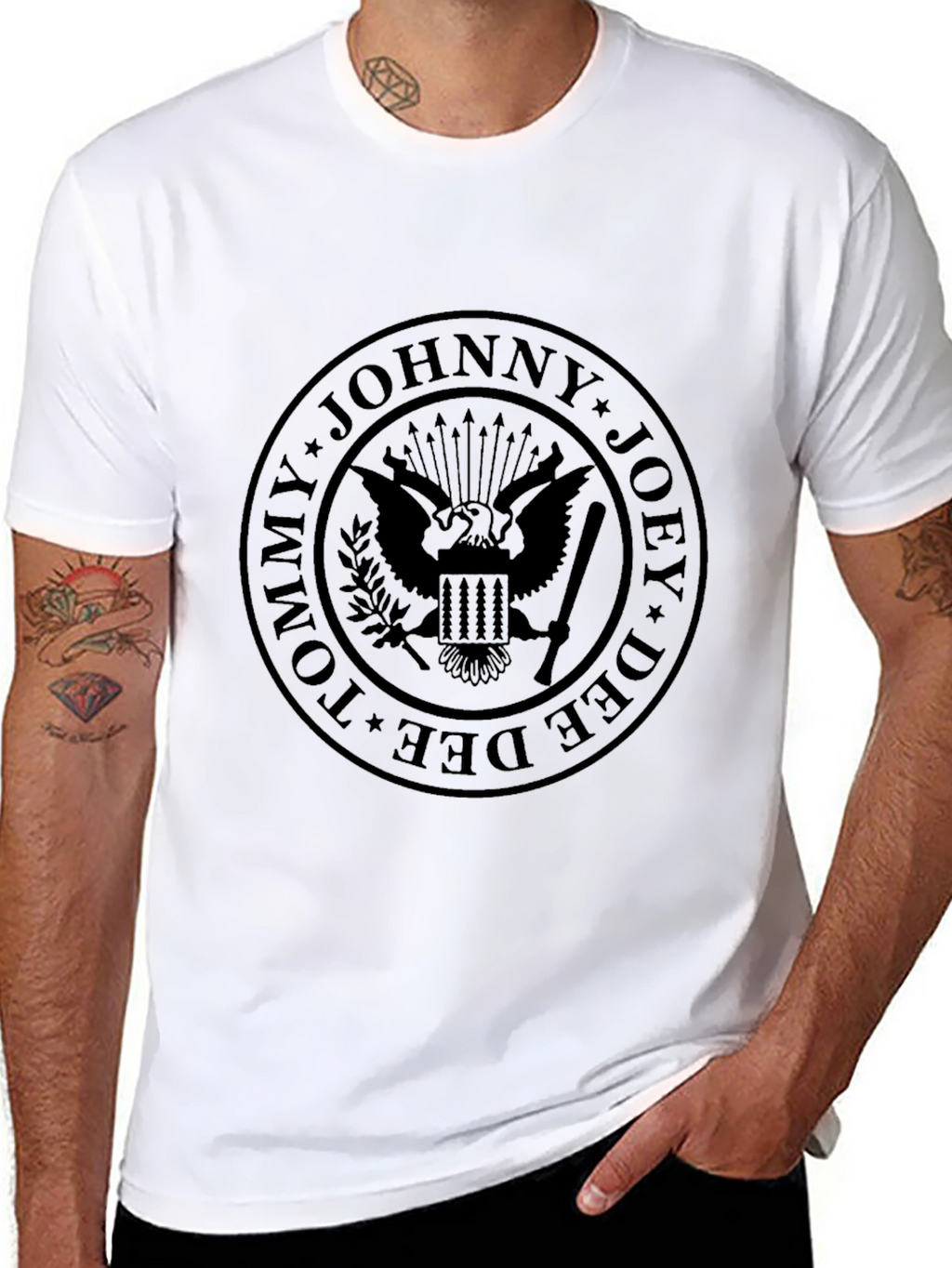 Ramones Seal Black T-Shirt - Rock Band Tee