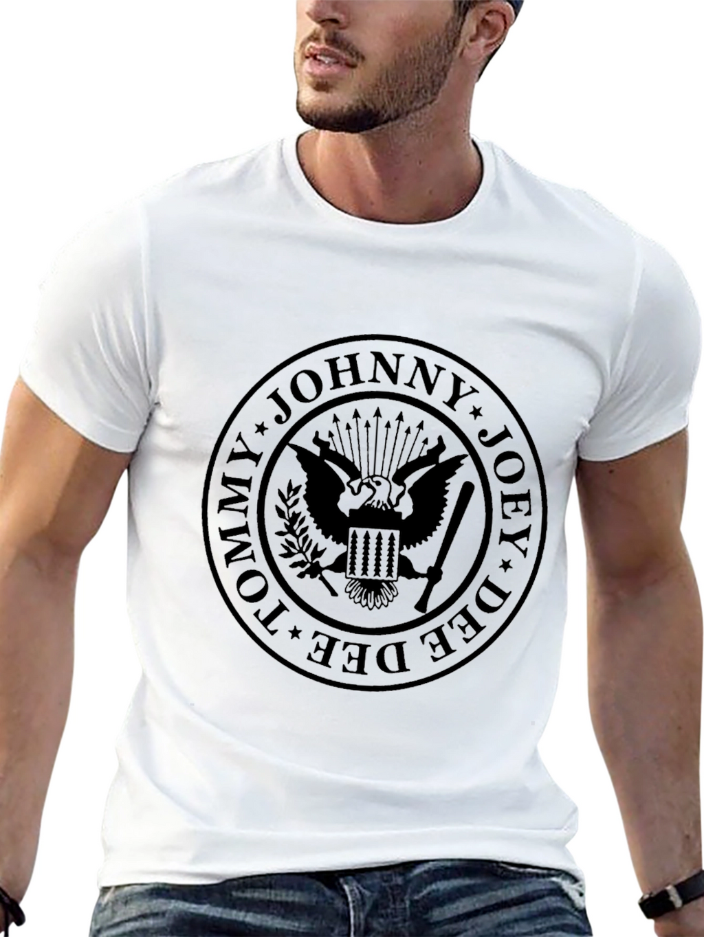 Ramones Seal Black T-Shirt - Rock Band Tee