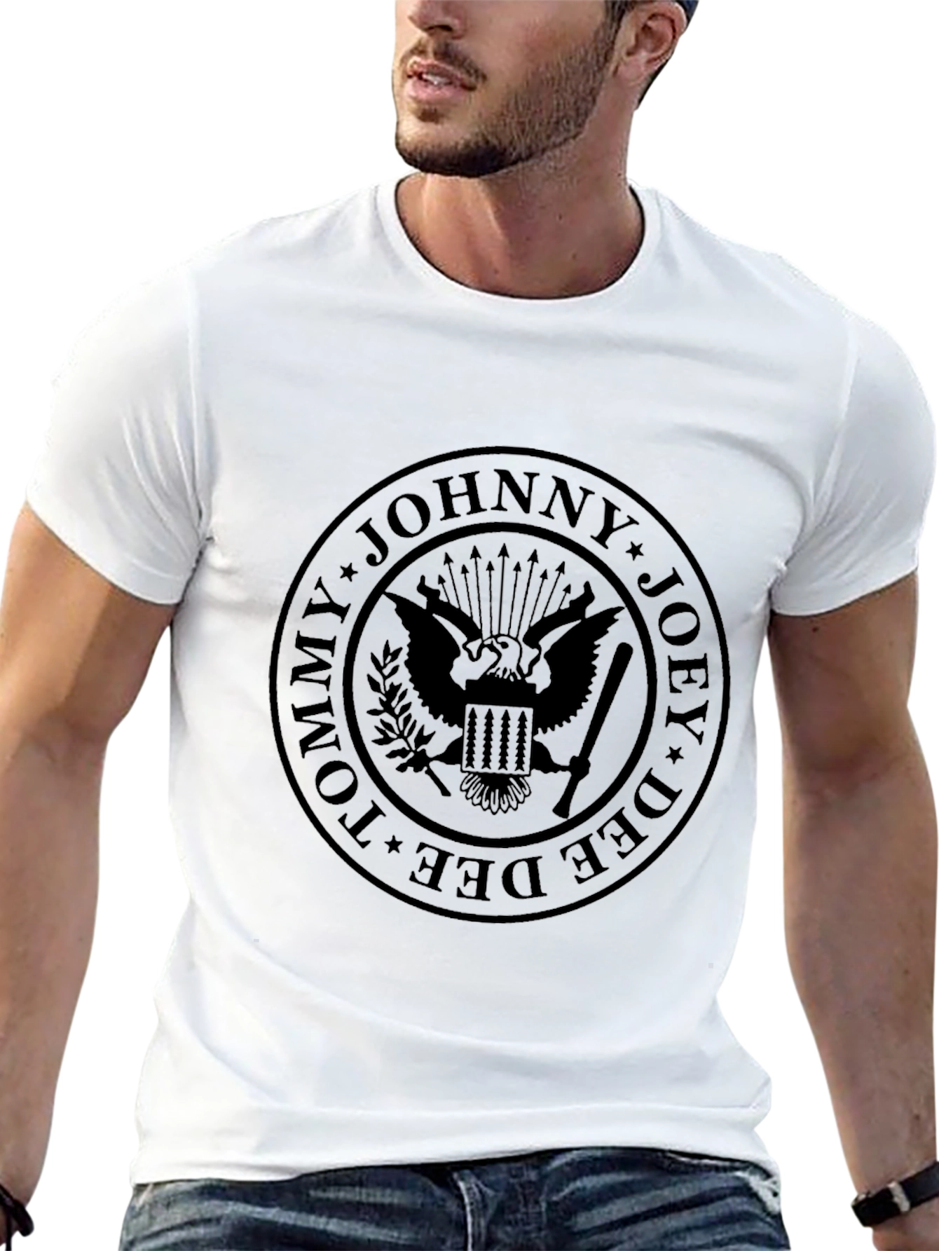 Ramones Seal Black T-Shirt - Rock Band Tee