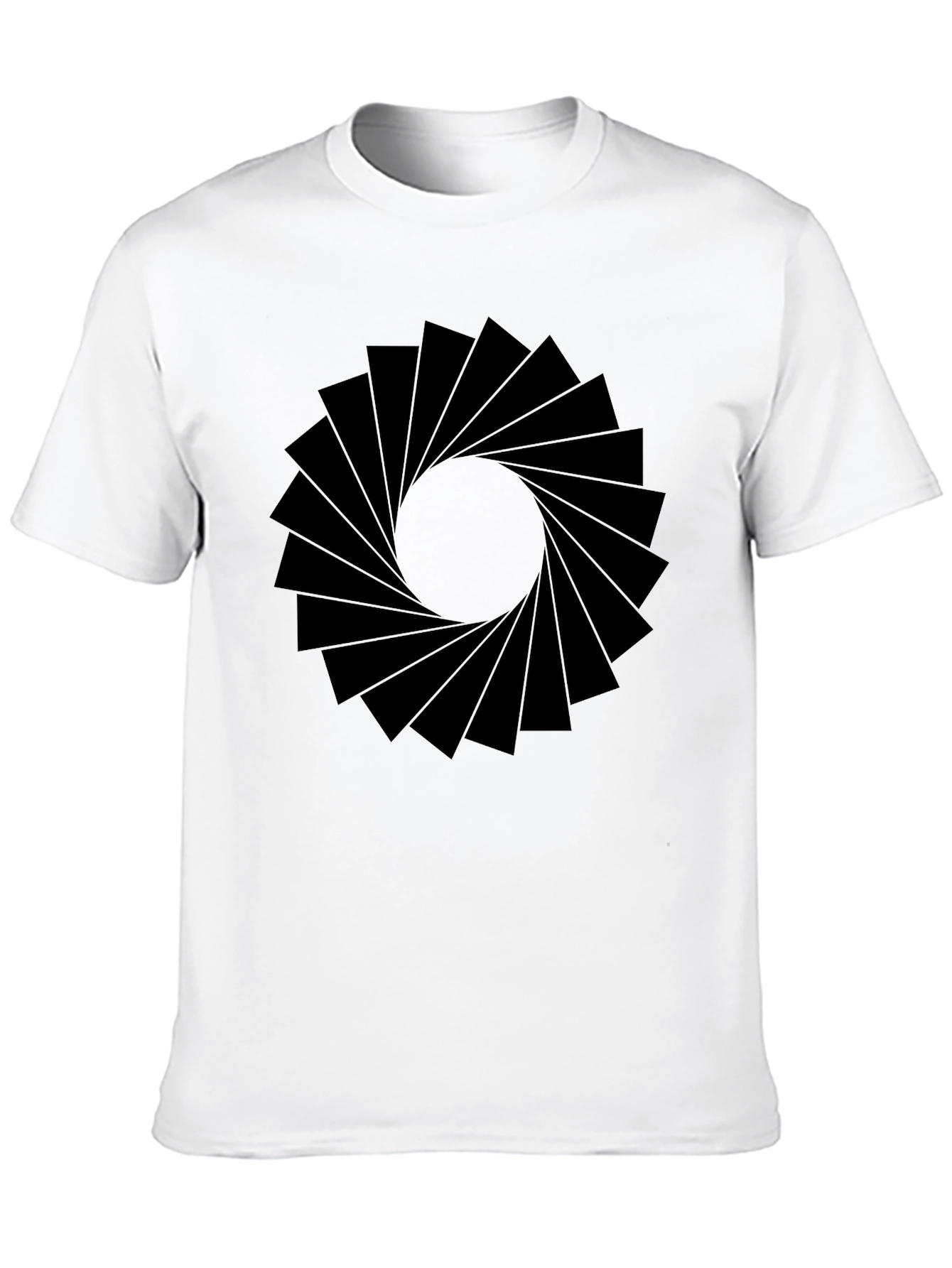 Geometric Circle Graphic Black T-Shirt