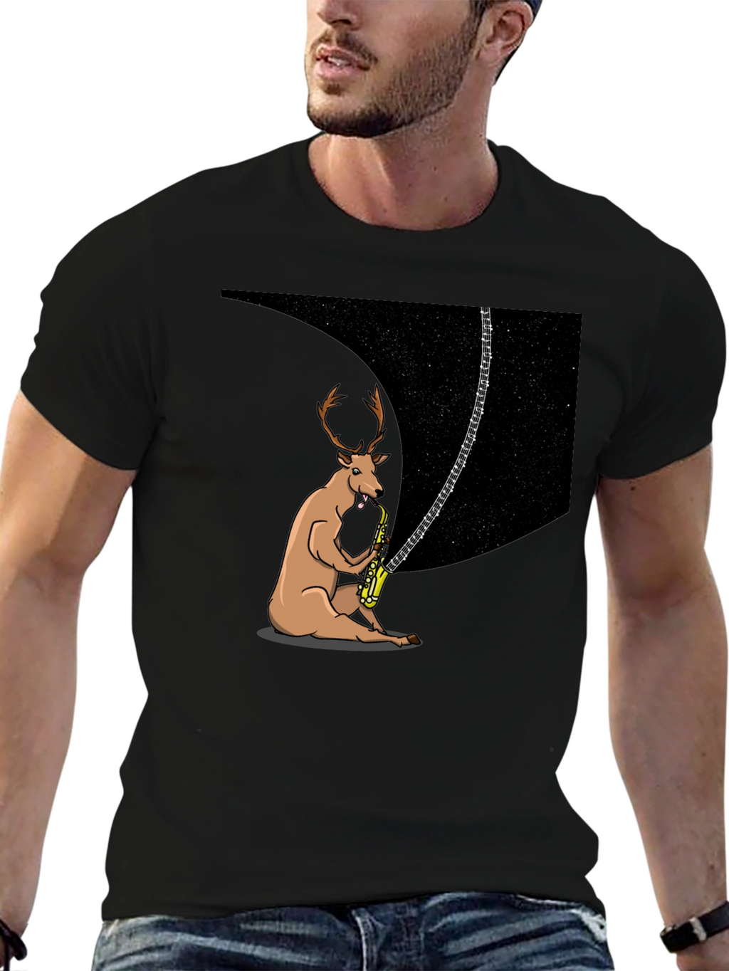 Cosmic Jazz Deer Graphic Tee