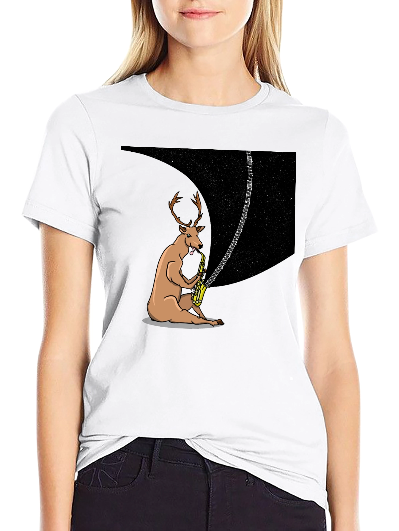 Cosmic Jazz Deer Graphic Tee