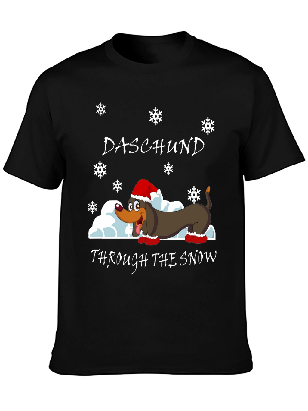 Daschund Through The Snow Holiday T-Shirt
