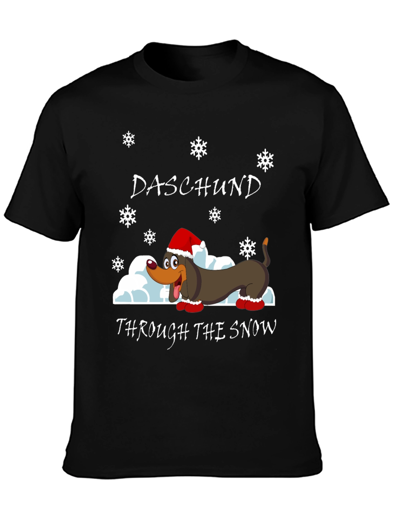 Daschund Through The Snow Holiday T-Shirt