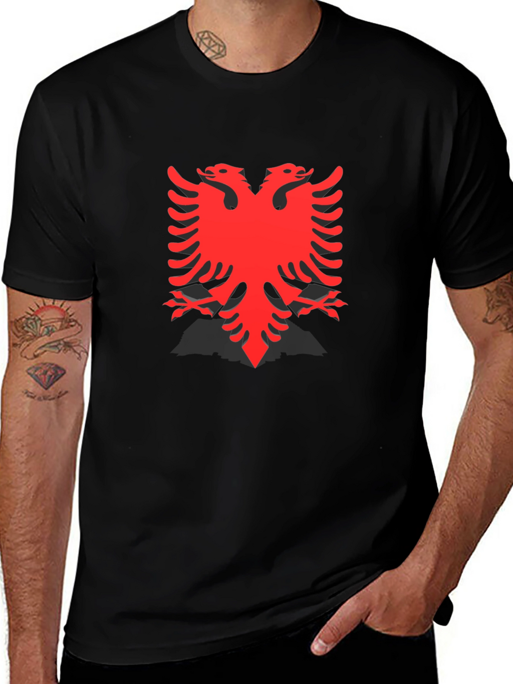 Albanian Eagle Black T-Shirt