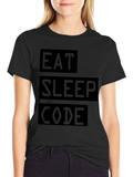 Eat Sleep Code Graphic Tee - Programmer T-Shirt