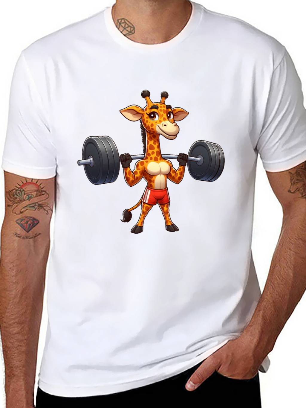 Giraffe Gym T-Shirt - Funny Workout Tee