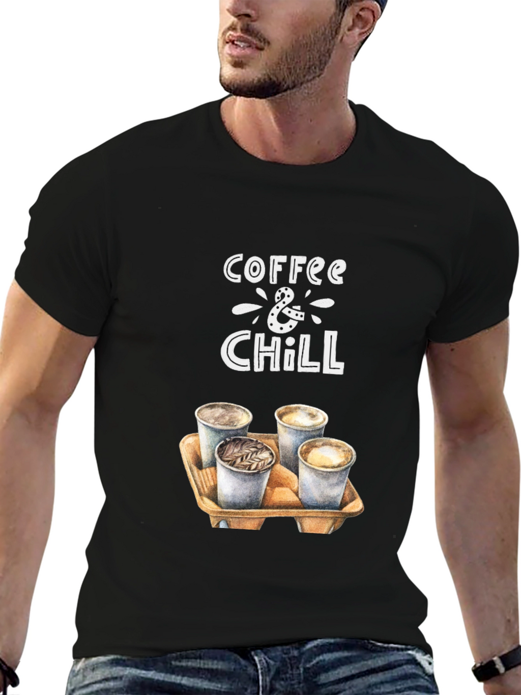 Coffee & Chill Graphic T-Shirt