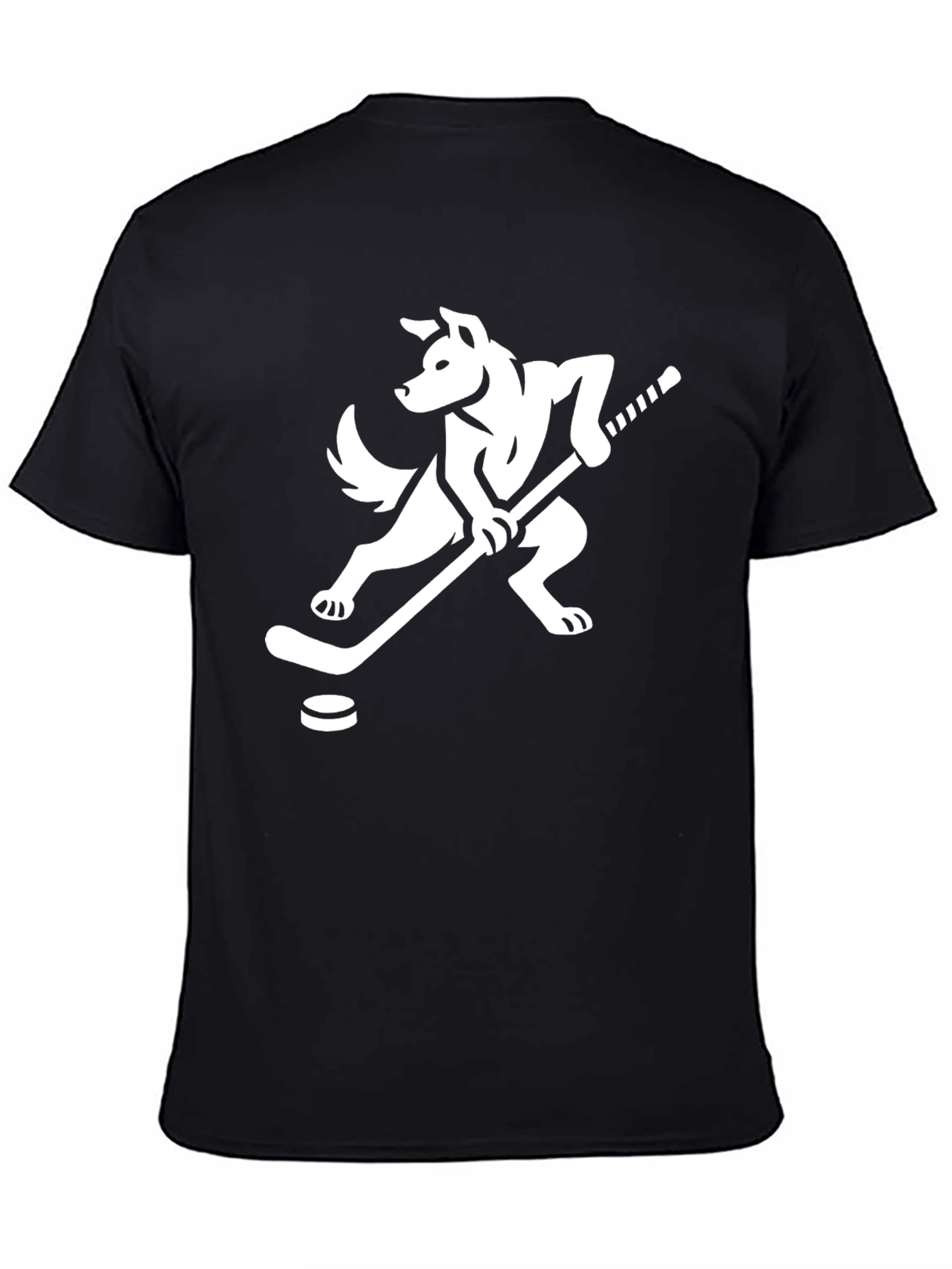 Hockey Dog Graphic Tee - Sporty Mens T-Shirt