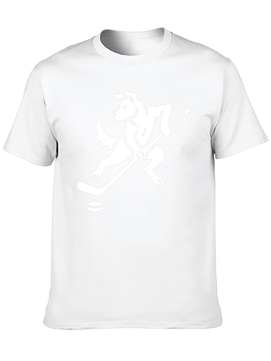 Hockey Dog Graphic Tee - Sporty Mens T-Shirt