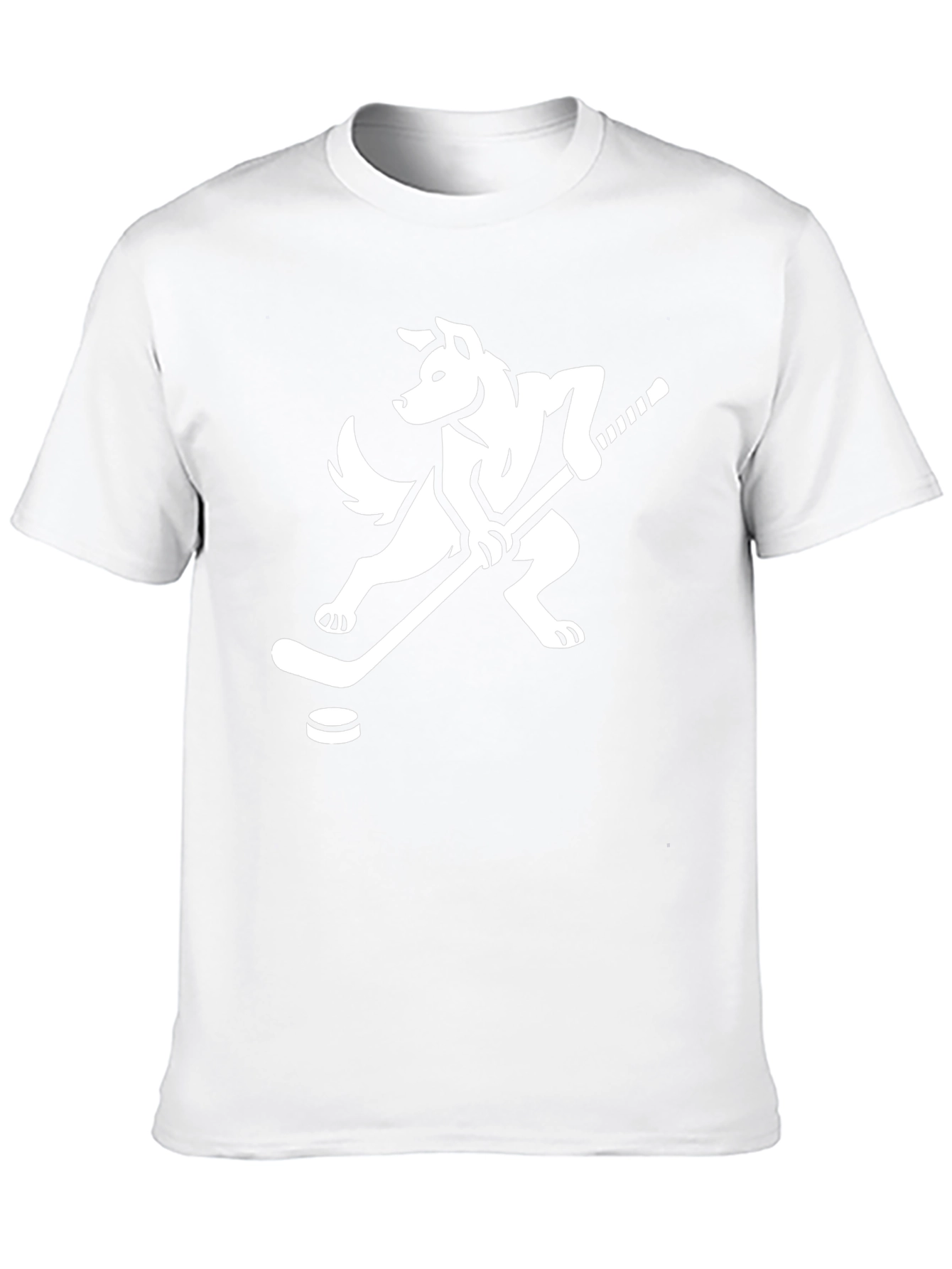 Hockey Dog Graphic Tee - Sporty Mens T-Shirt