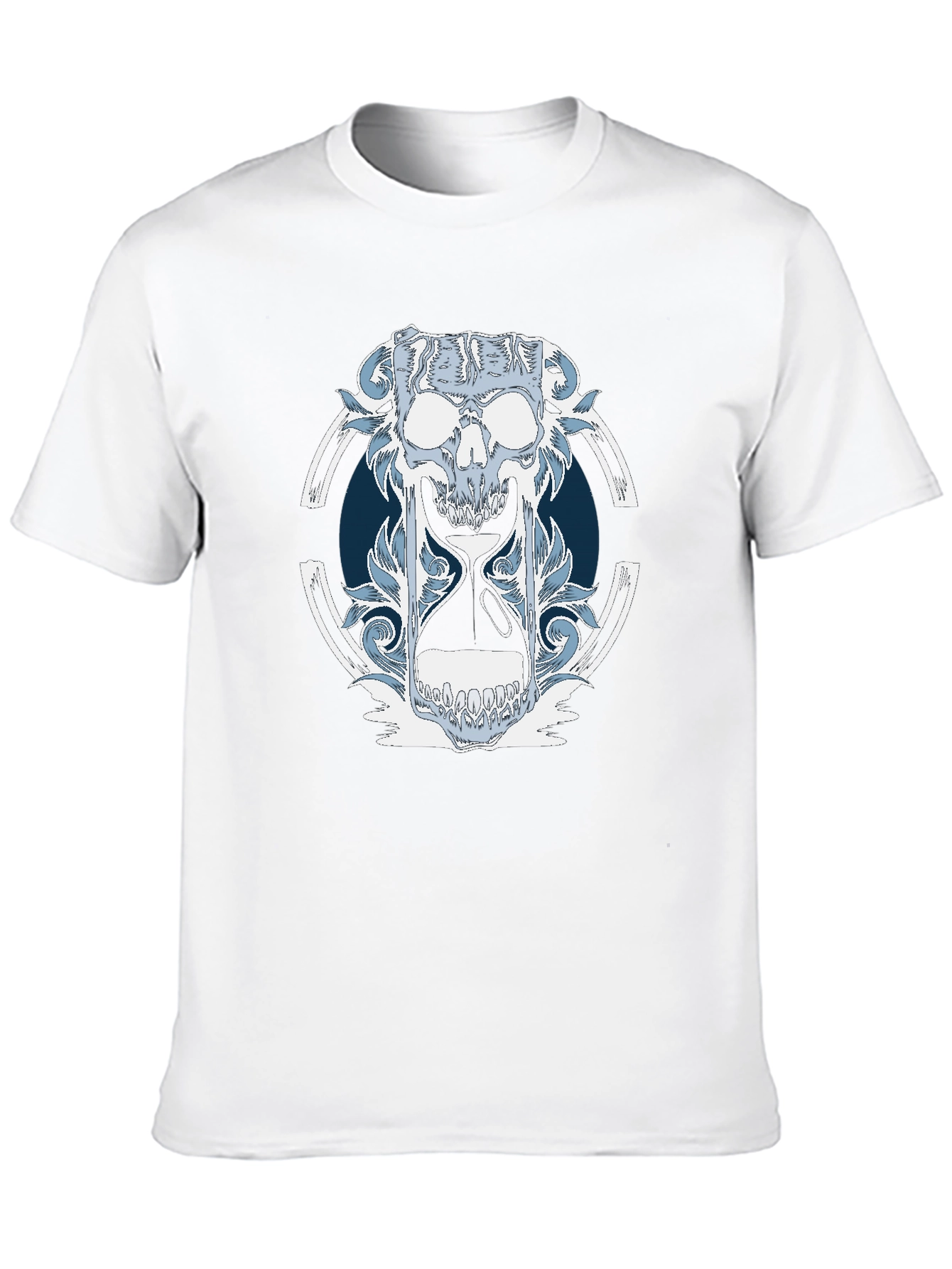 Skull Hourglass Graphic T-Shirt