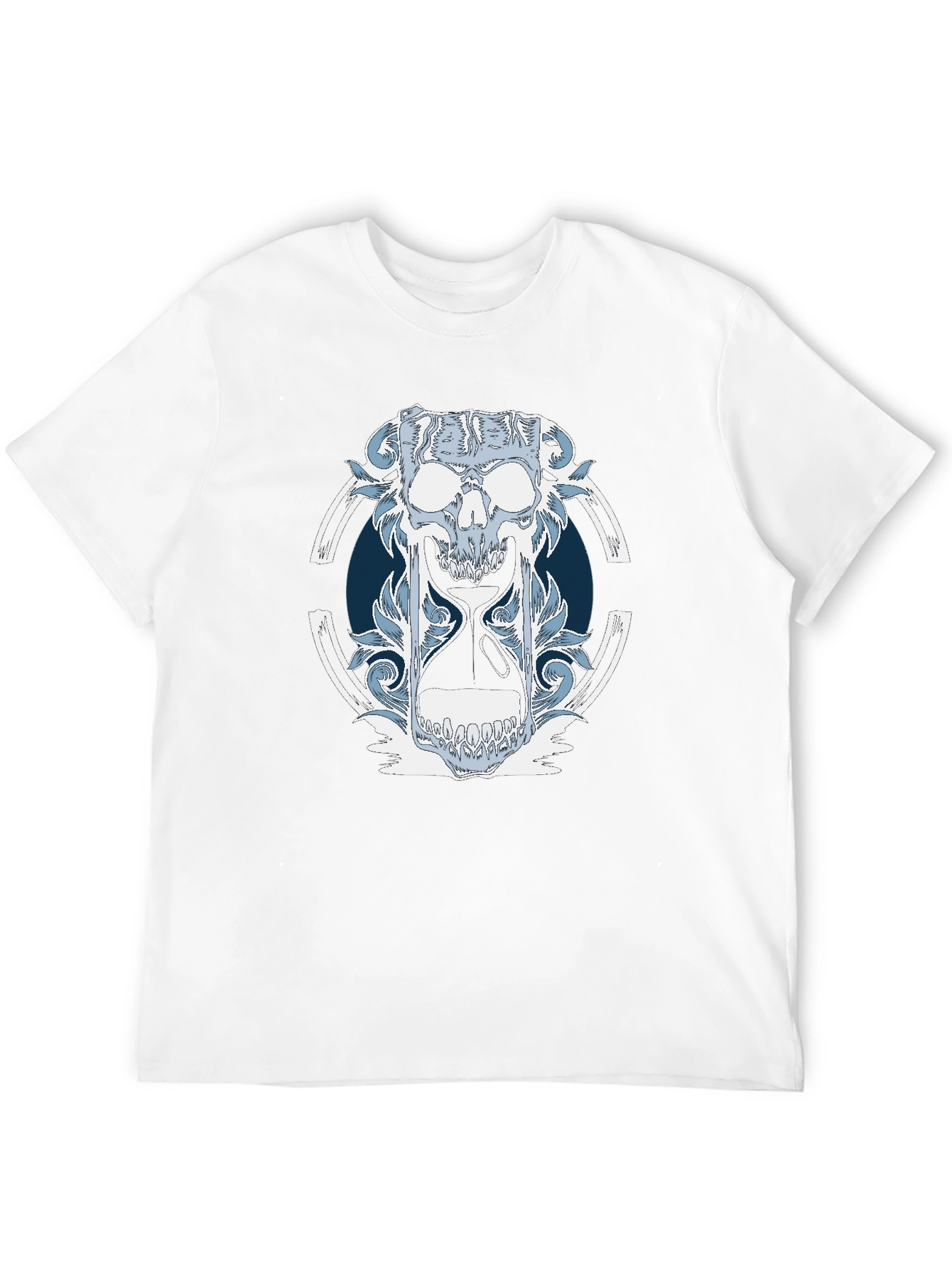 Skull Hourglass Graphic T-Shirt