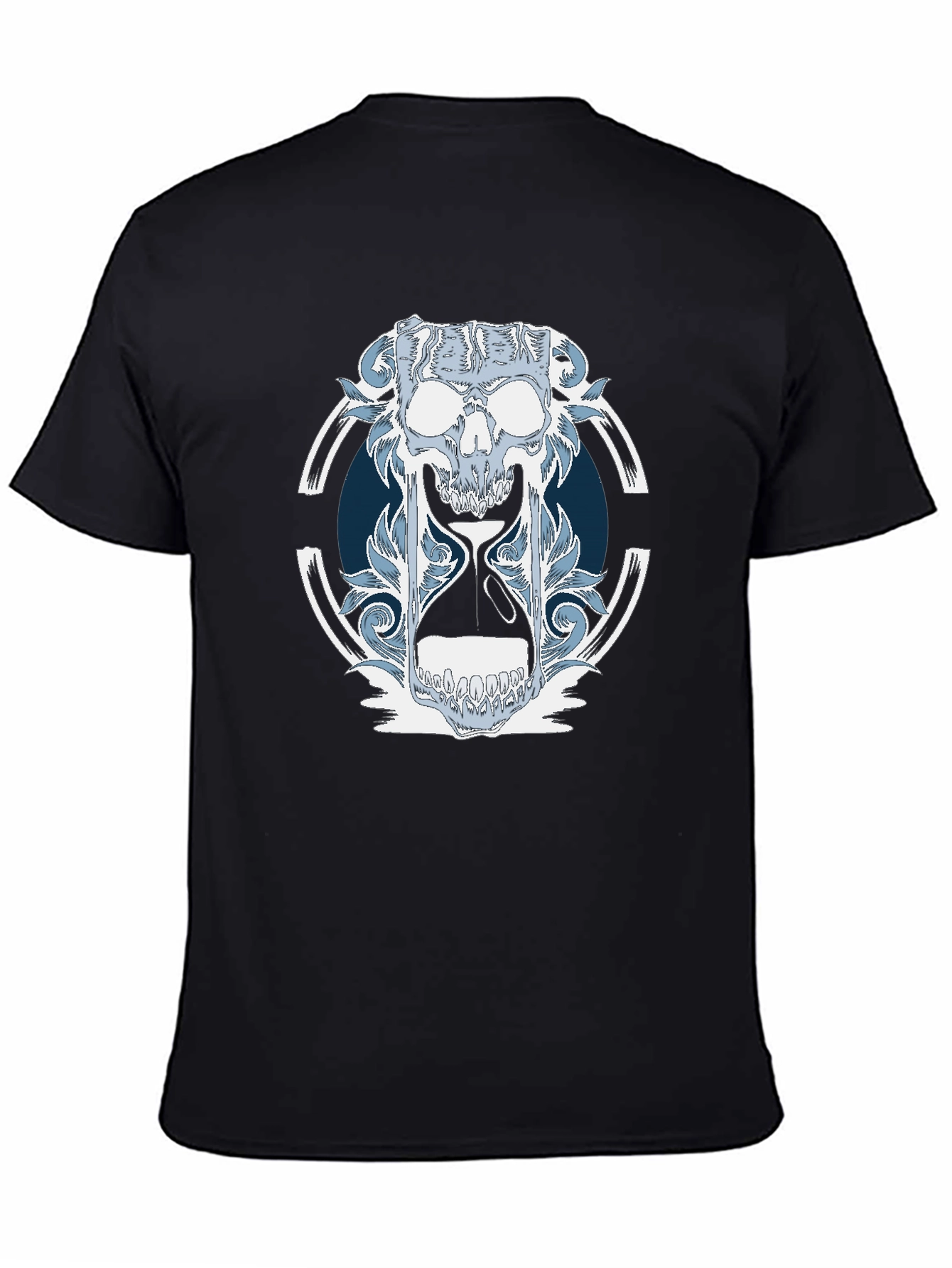 Skull Hourglass Graphic T-Shirt