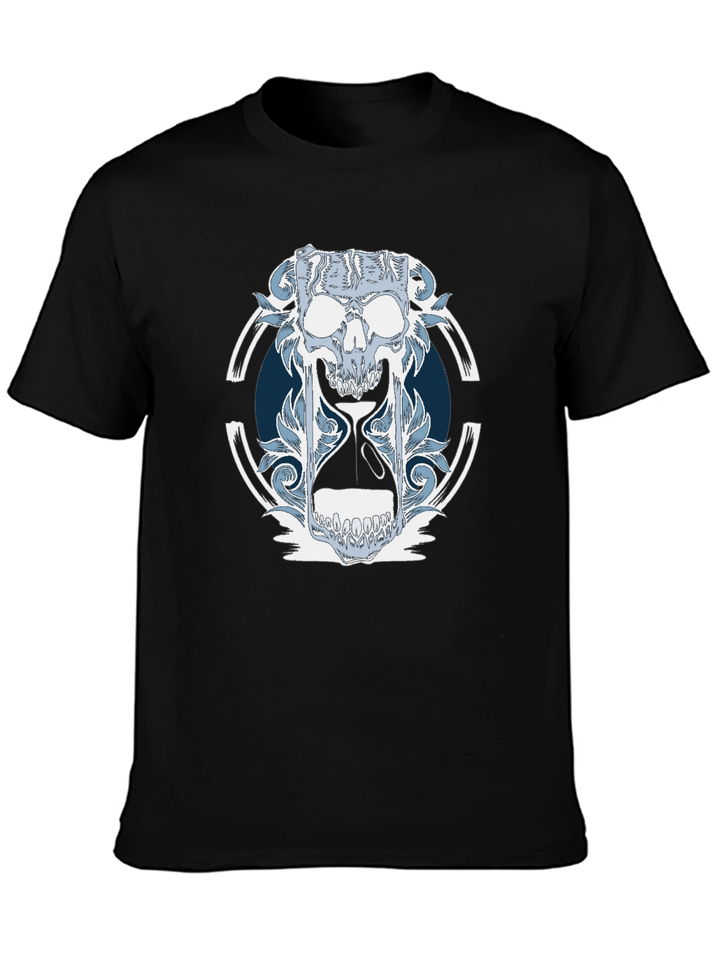 Skull Hourglass Graphic T-Shirt
