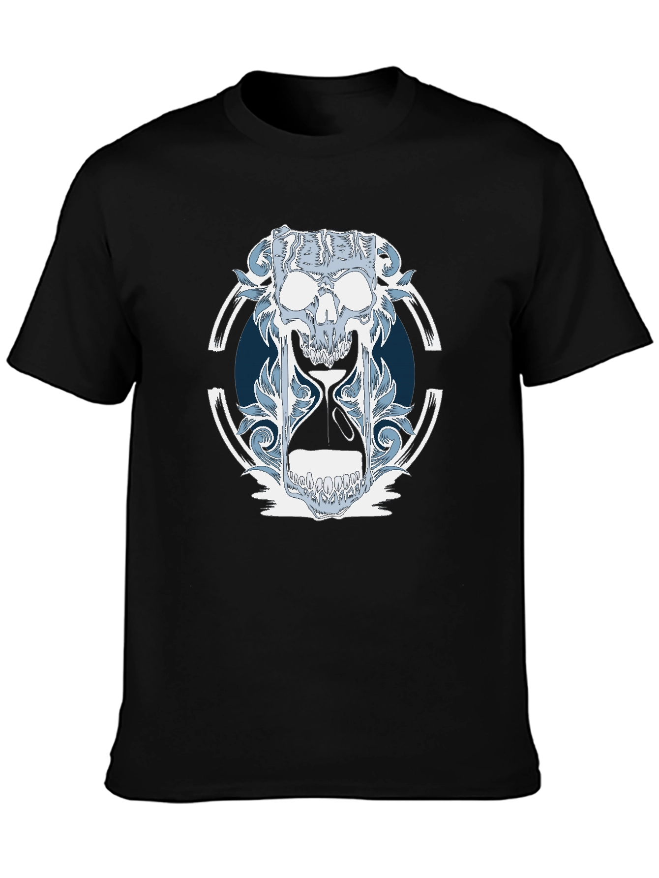 Skull Hourglass Graphic T-Shirt