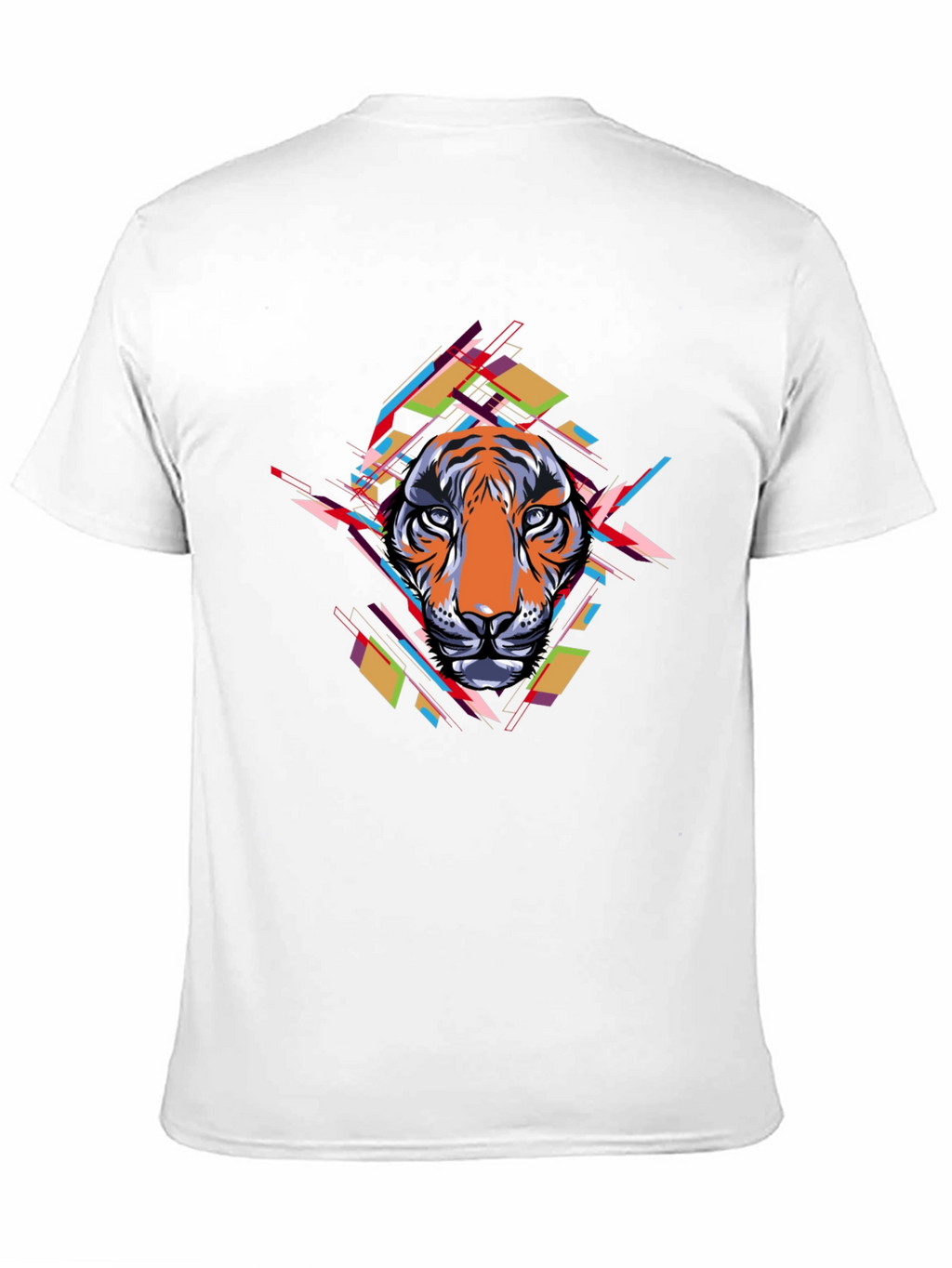 Abstract Tiger Graphic Black T-Shirt