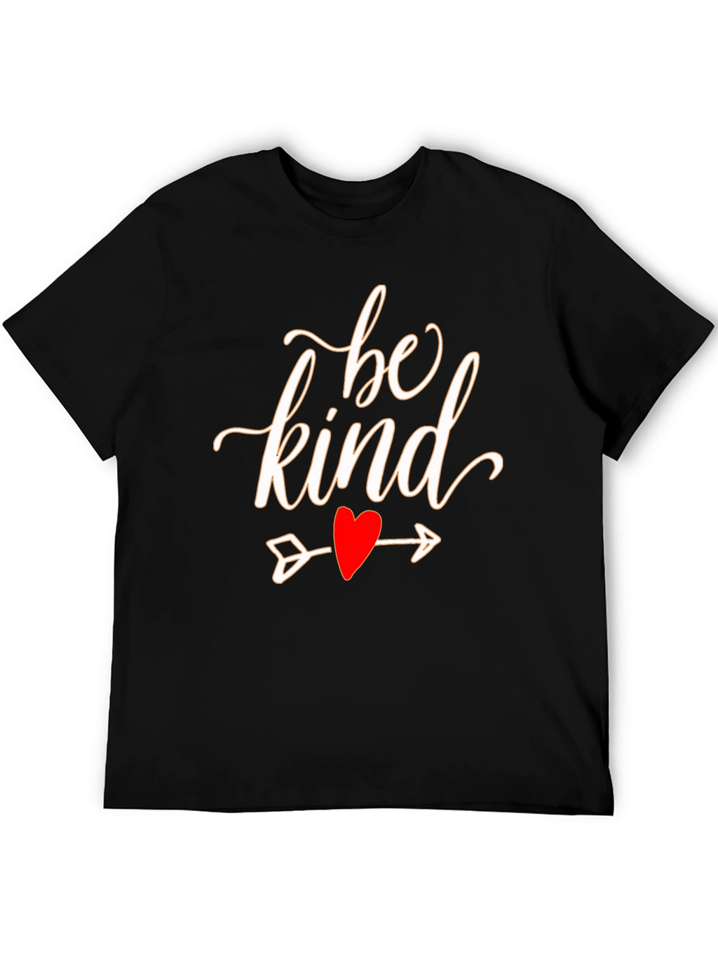 Be Kind Heart Arrow Graphic Black T-Shirt