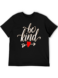 Be Kind Heart Arrow Graphic Black T-Shirt