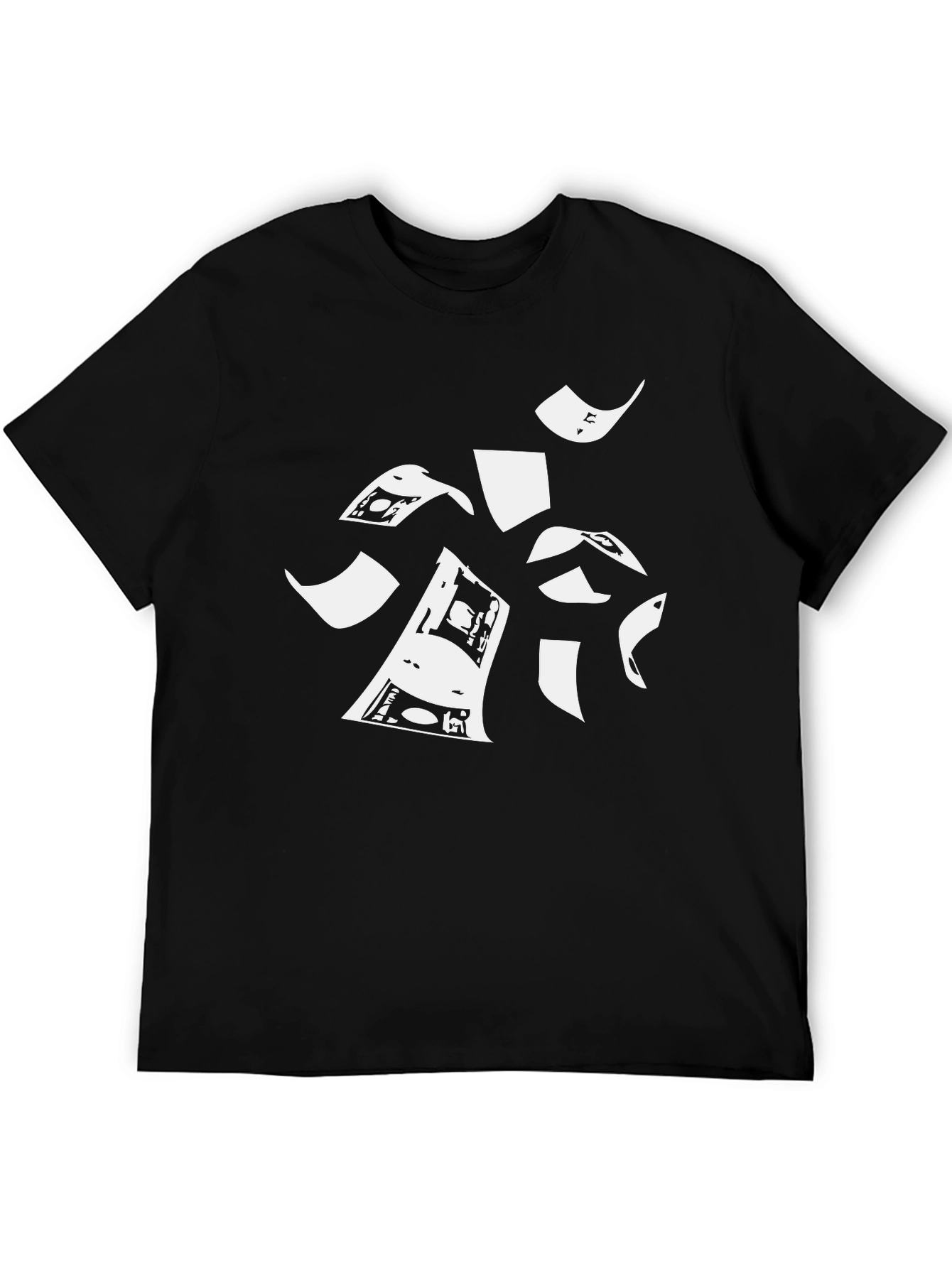 Money Rain Graphic T-Shirt - Stylish Black Tee