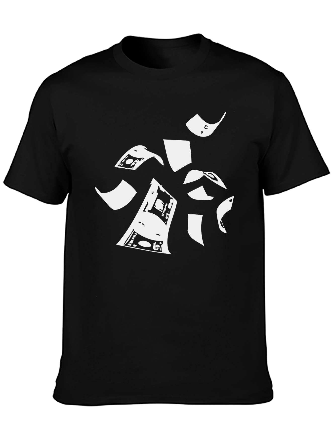 Money Rain Graphic T-Shirt - Stylish Black Tee