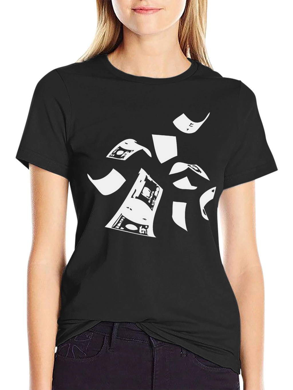 Money Rain Graphic T-Shirt - Stylish Black Tee