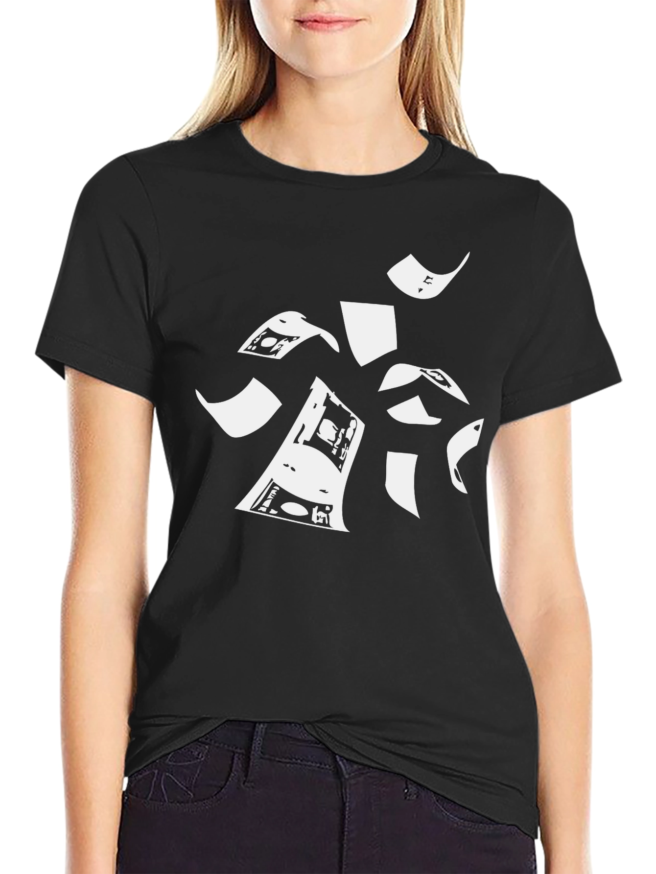 Money Rain Graphic T-Shirt - Stylish Black Tee