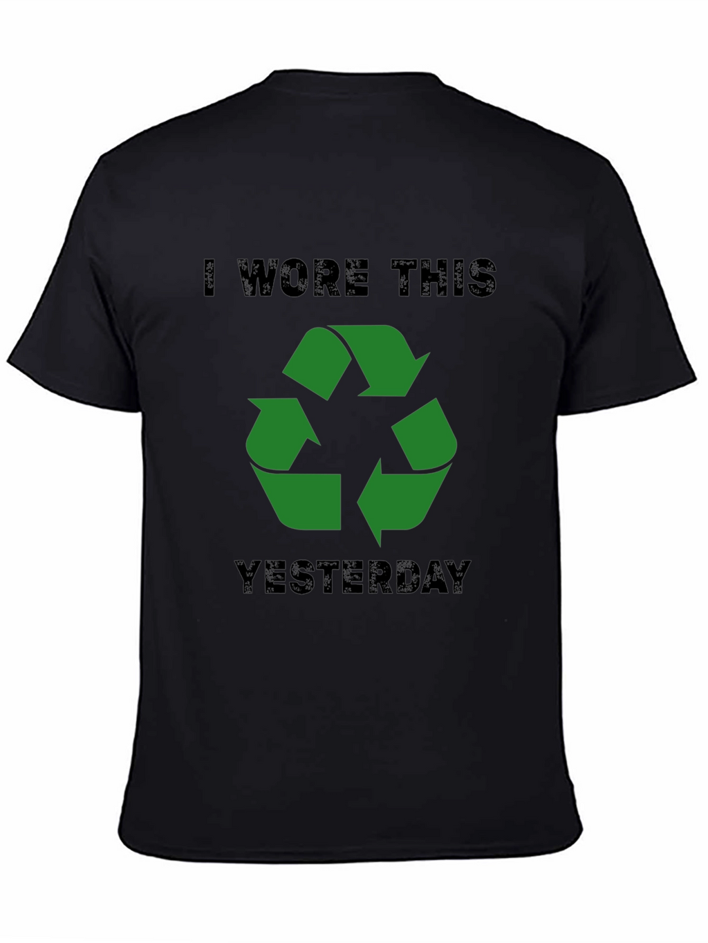 Recycled Humor Mens Black T-Shirt