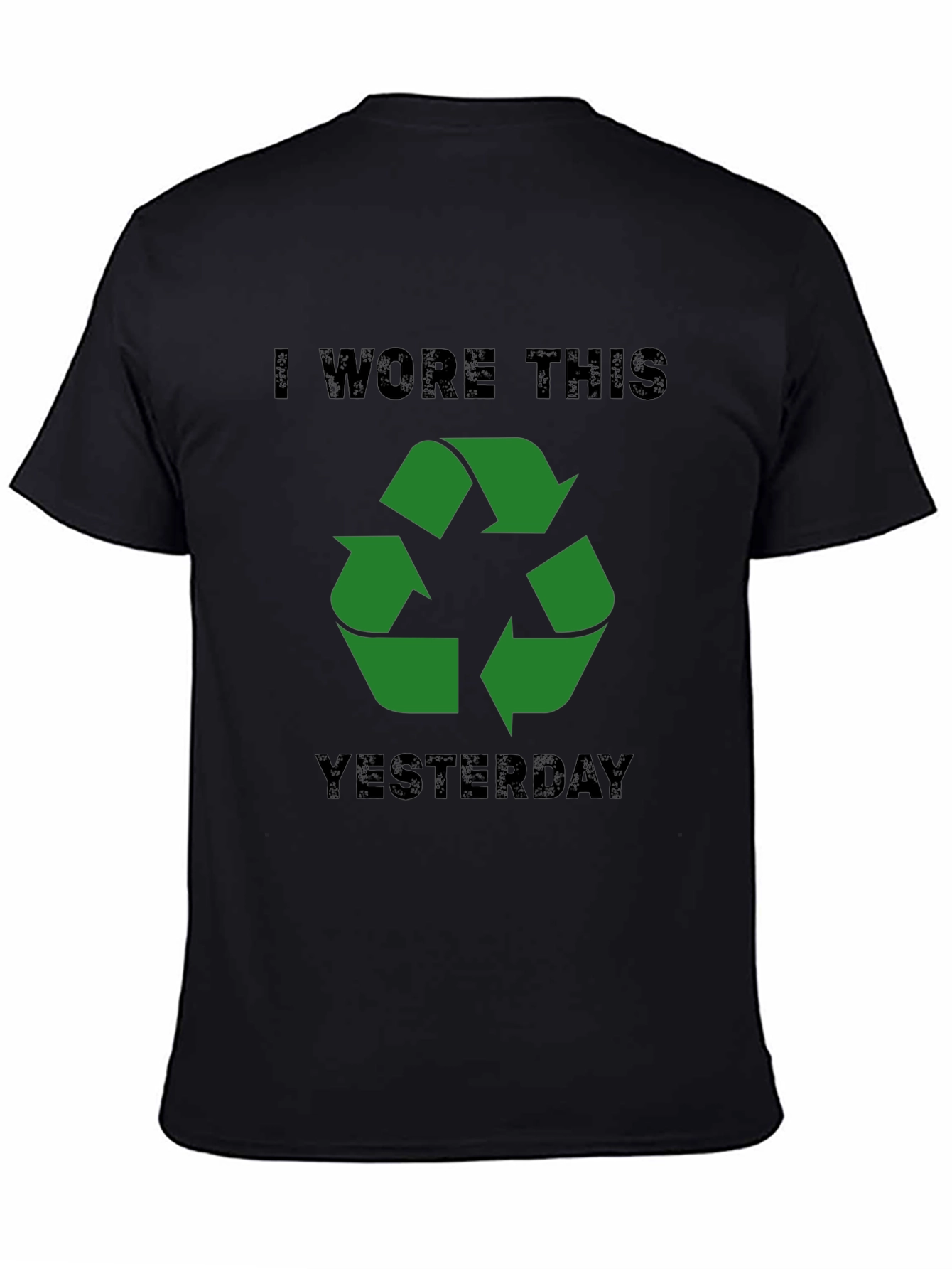 Recycled Humor Mens Black T-Shirt