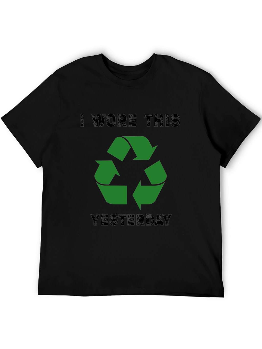 Recycled Humor Mens Black T-Shirt