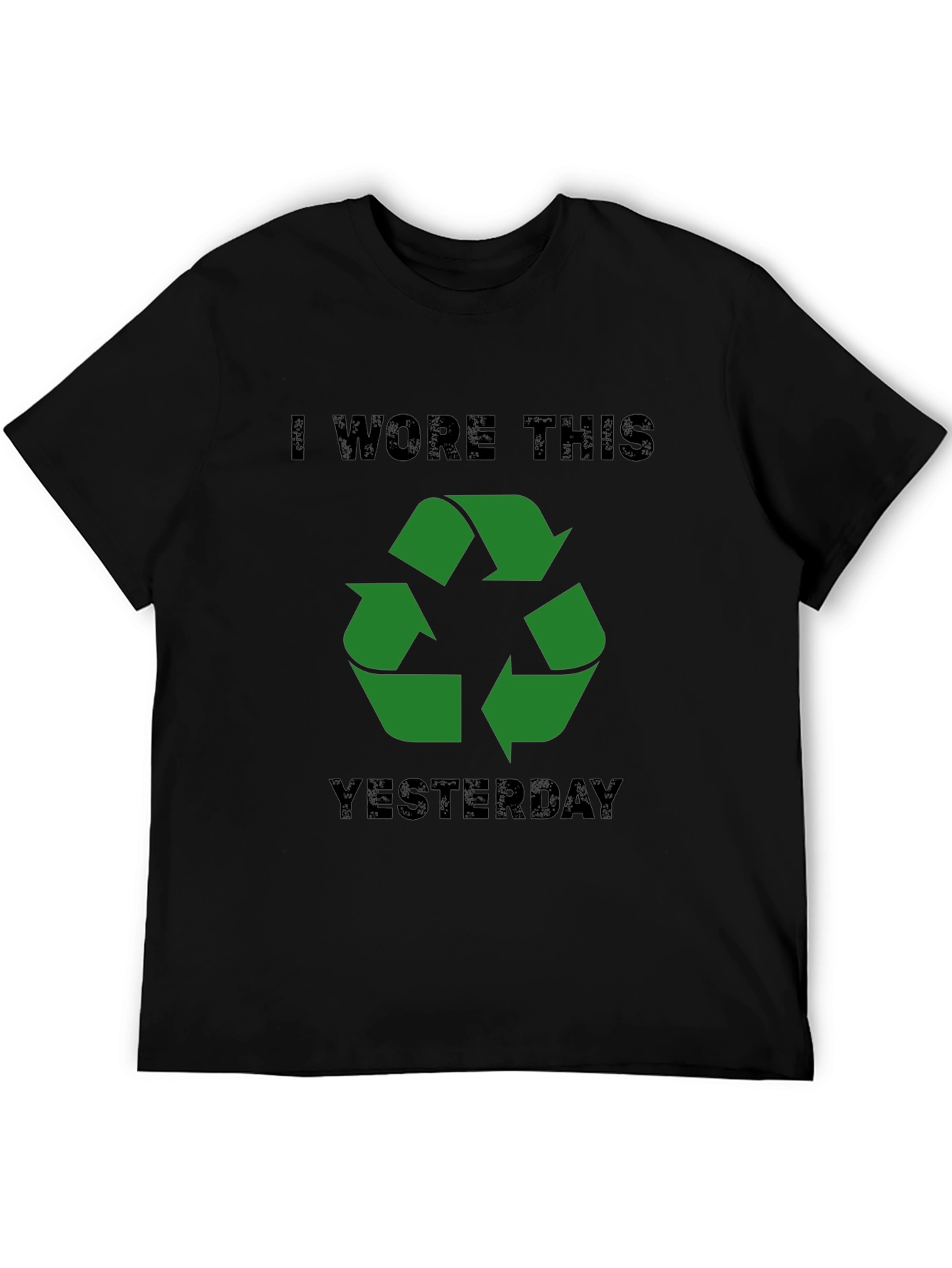 Recycled Humor Mens Black T-Shirt
