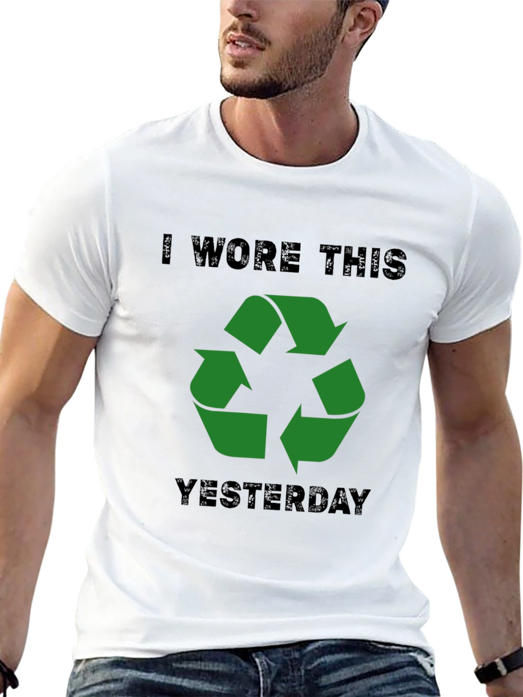 Recycled Humor Mens Black T-Shirt