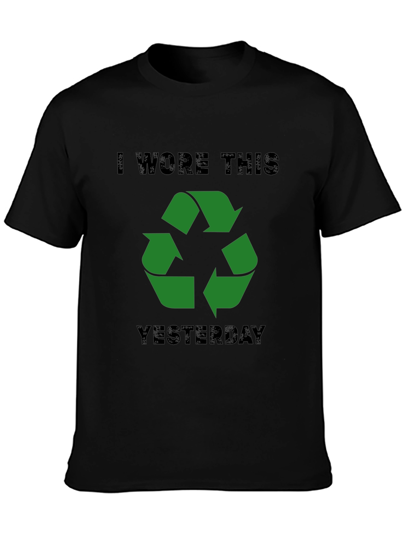 Recycled Humor Mens Black T-Shirt