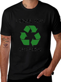 Recycled Humor Mens Black T-Shirt