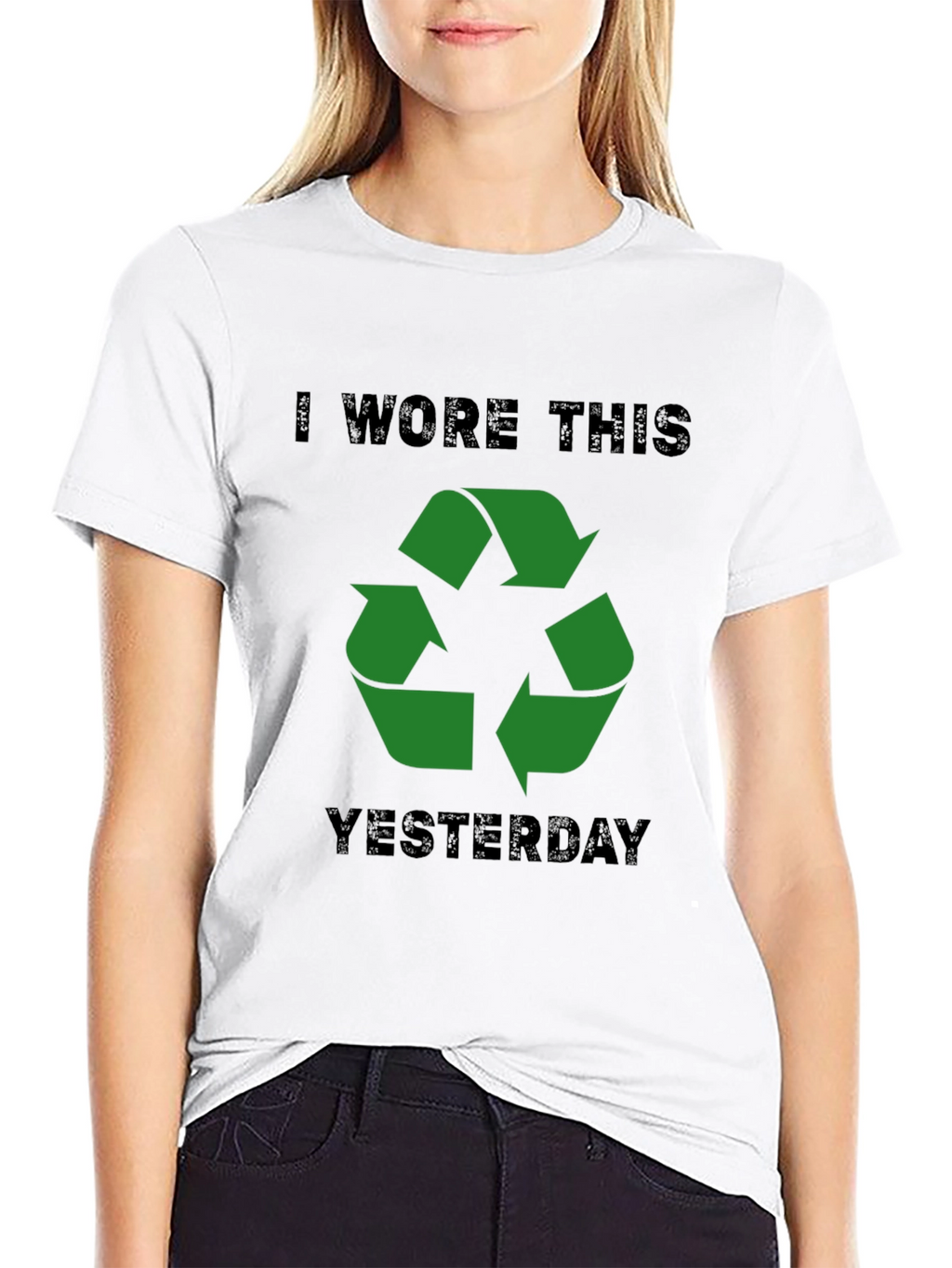 Recycled Humor Mens Black T-Shirt