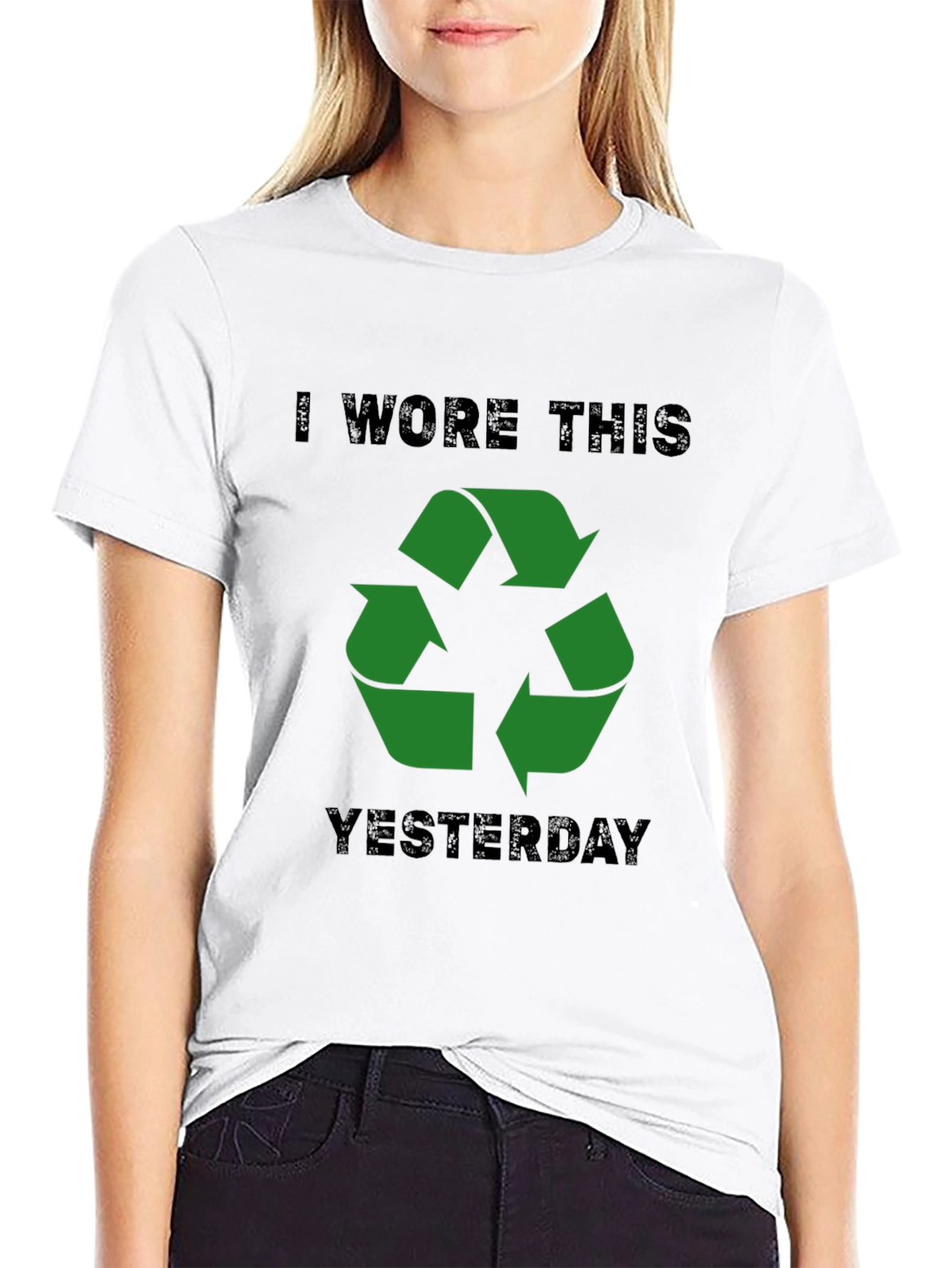 Recycled Humor Mens Black T-Shirt
