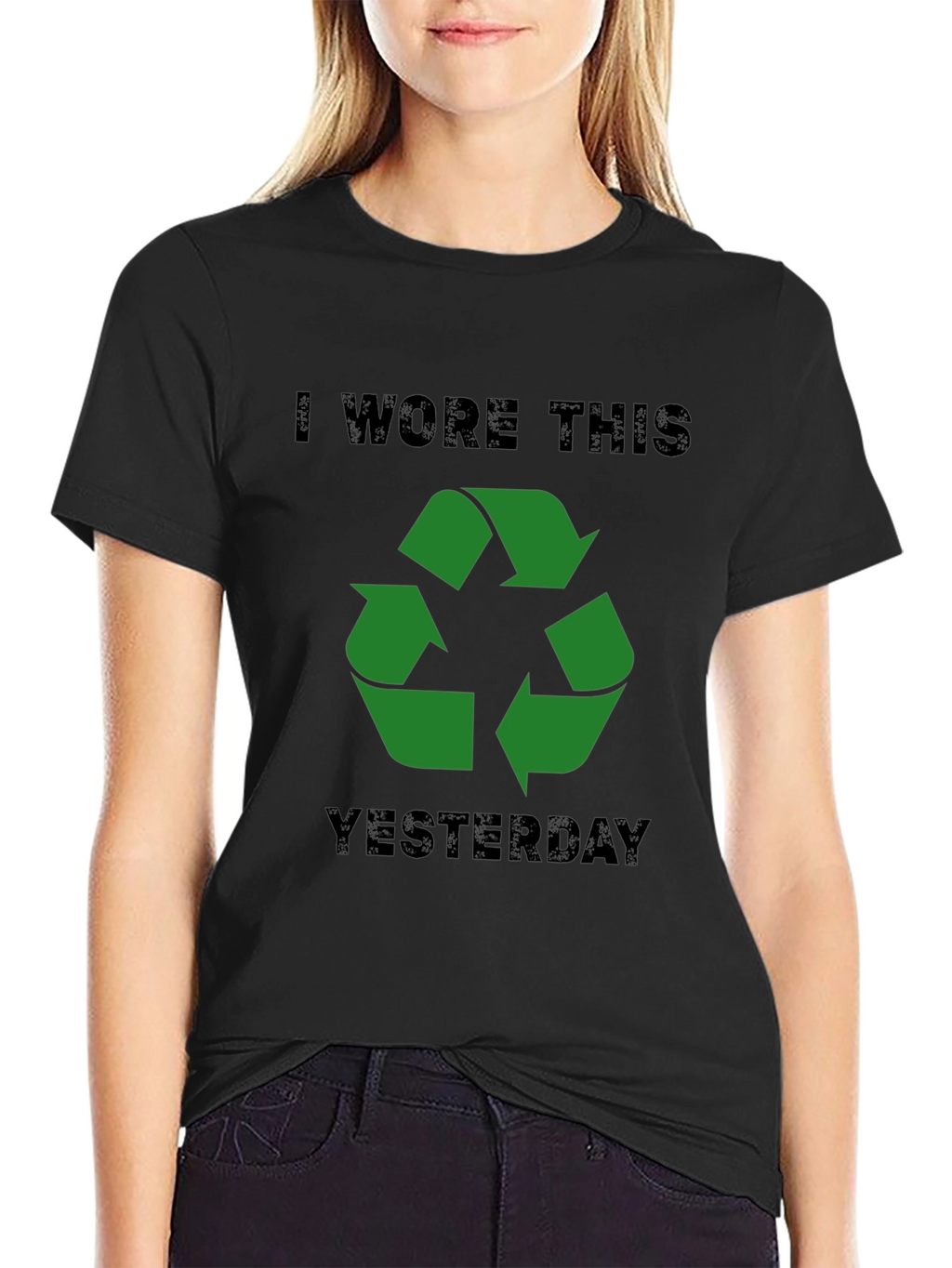 Recycled Humor Mens Black T-Shirt