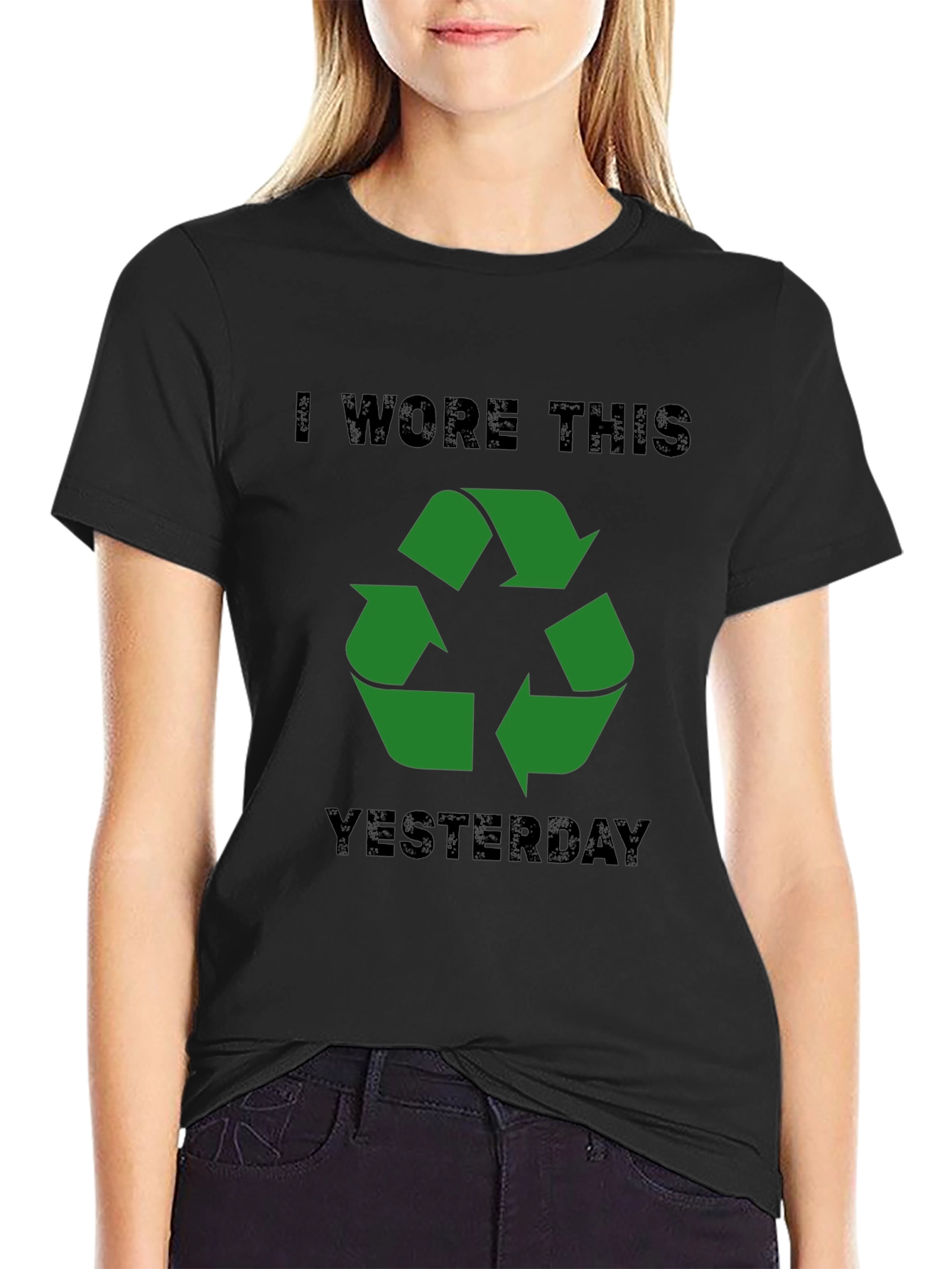 Recycled Humor Mens Black T-Shirt