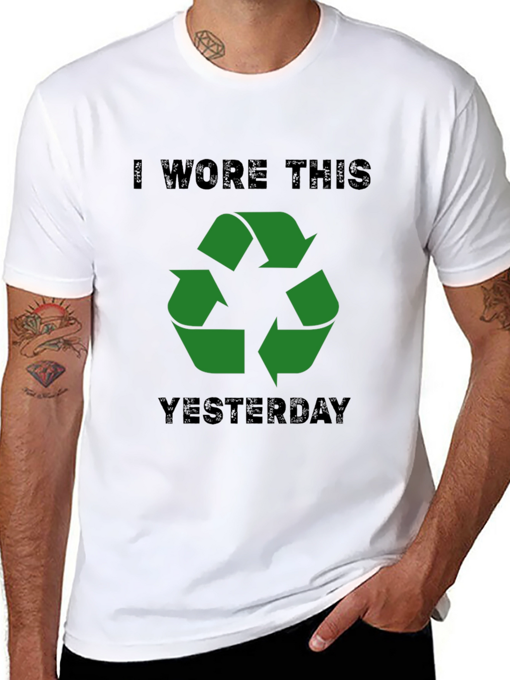 Recycled Humor Mens Black T-Shirt