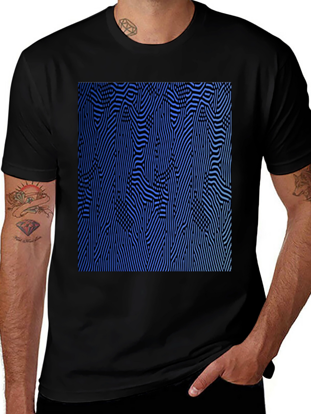 Abstract Pattern Graphic Tee - Modern Style