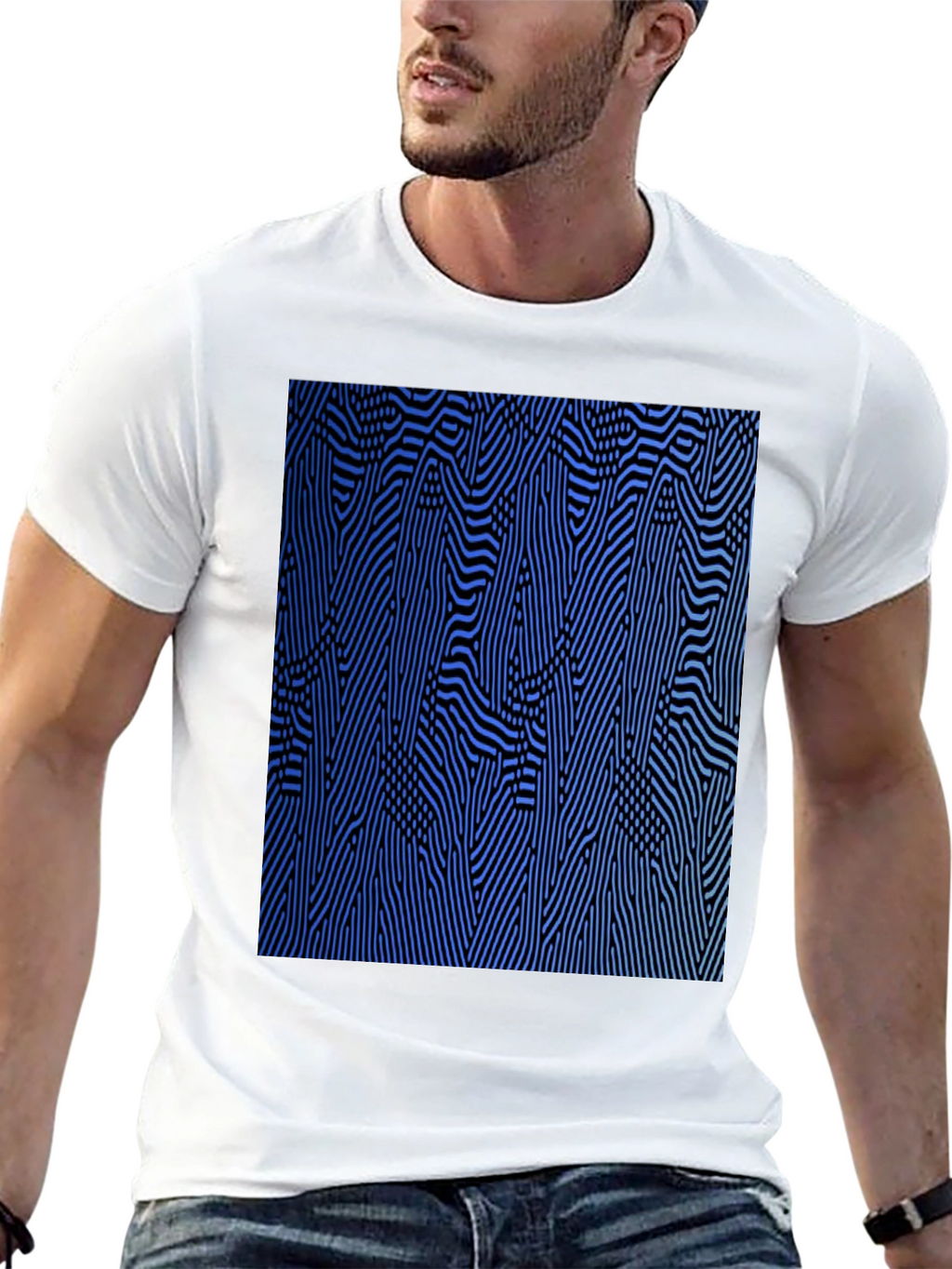 Abstract Pattern Graphic Tee - Modern Style