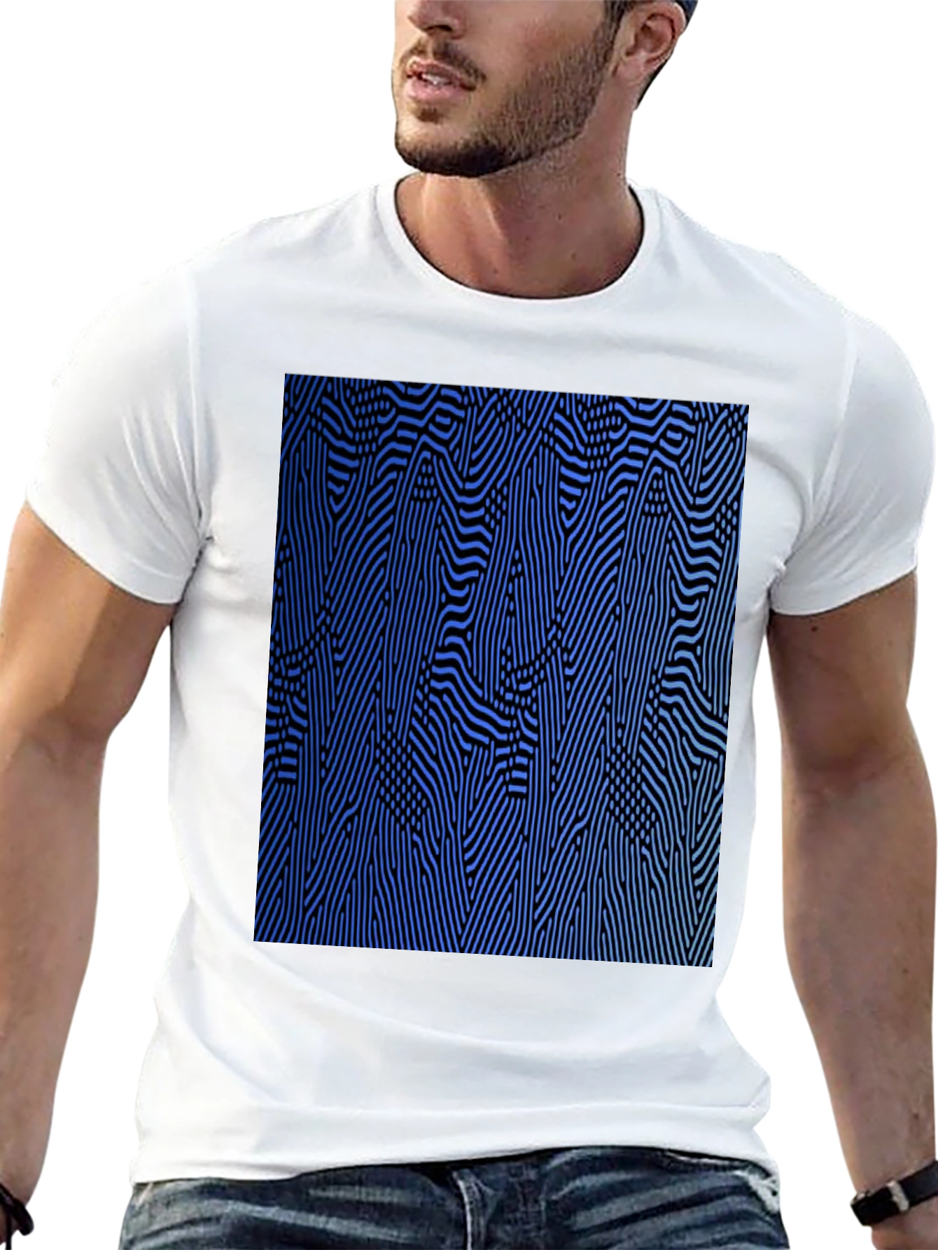 Abstract Pattern Graphic Tee - Modern Style