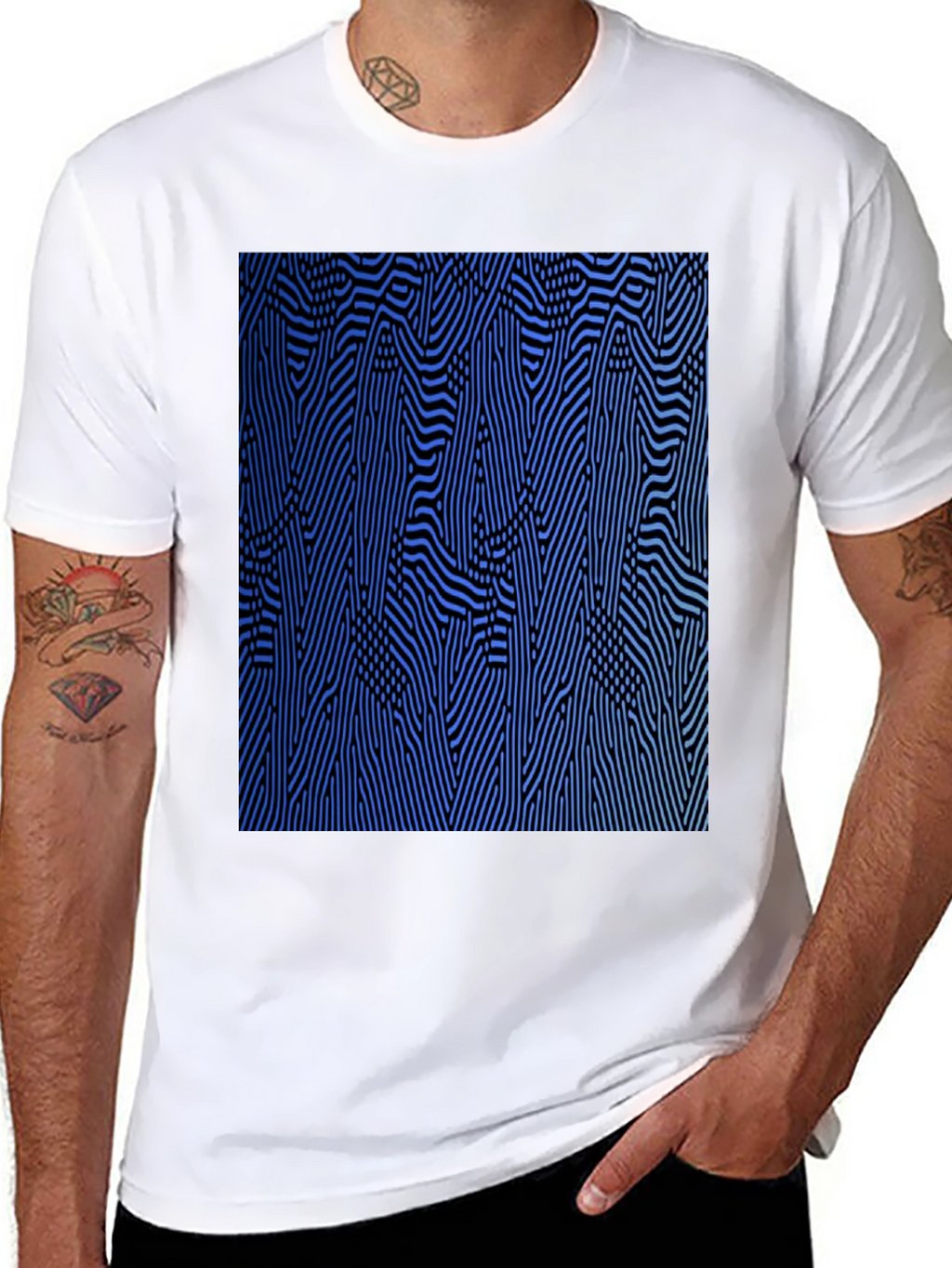 Abstract Pattern Graphic Tee - Modern Style