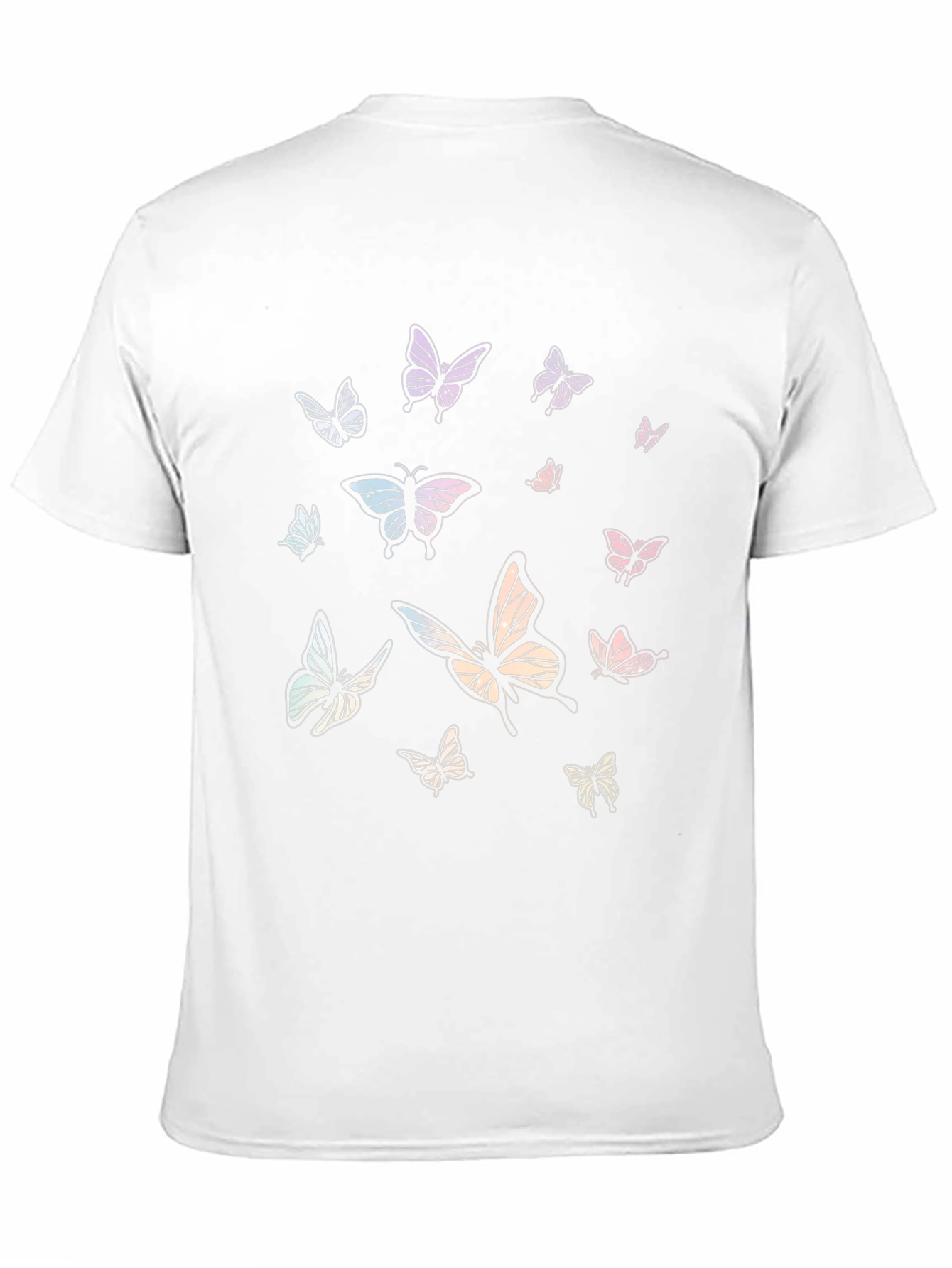Butterfly Print Black Tee Shirt