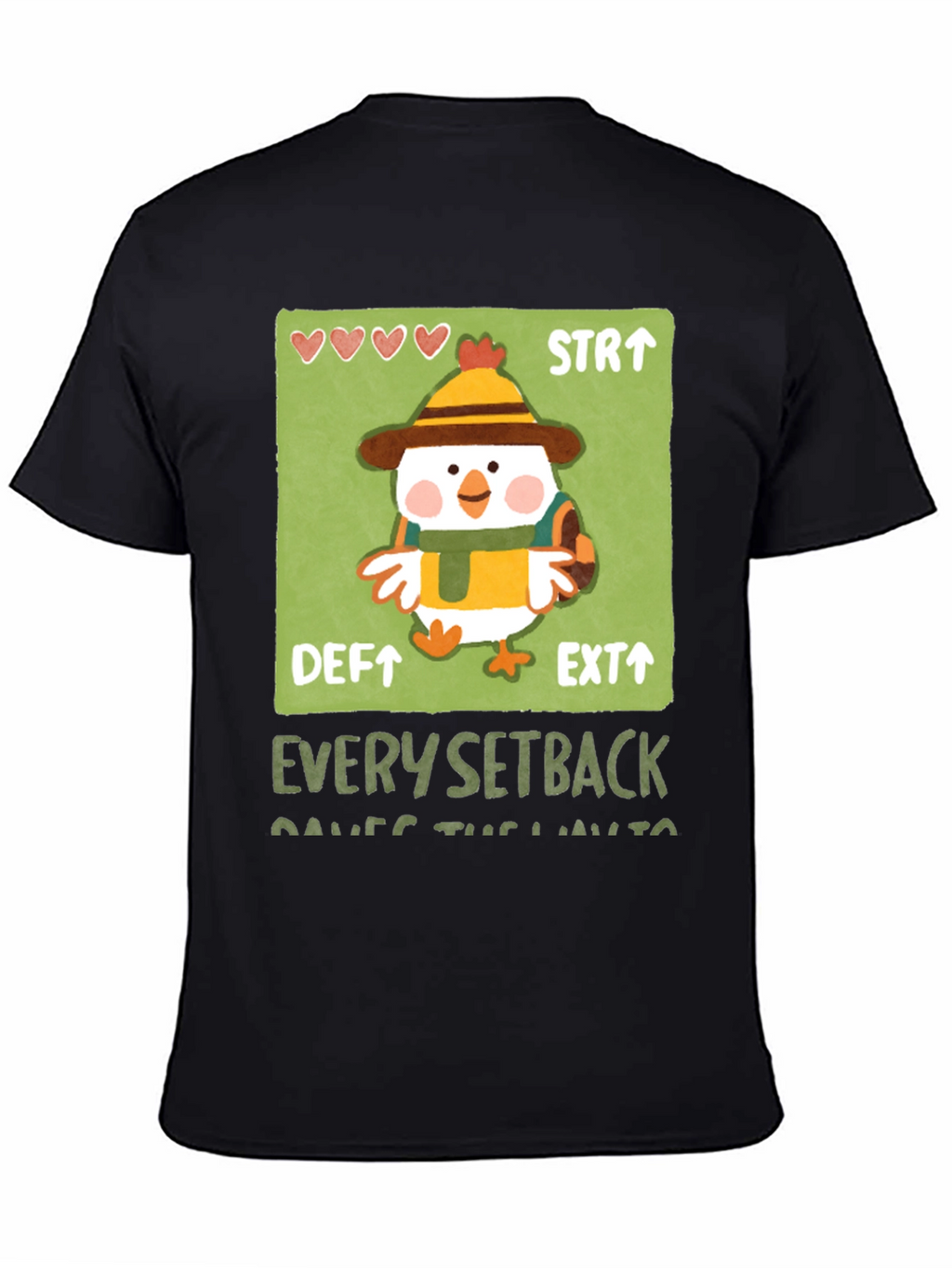 Chicken Game Character Graphic T-Shirt