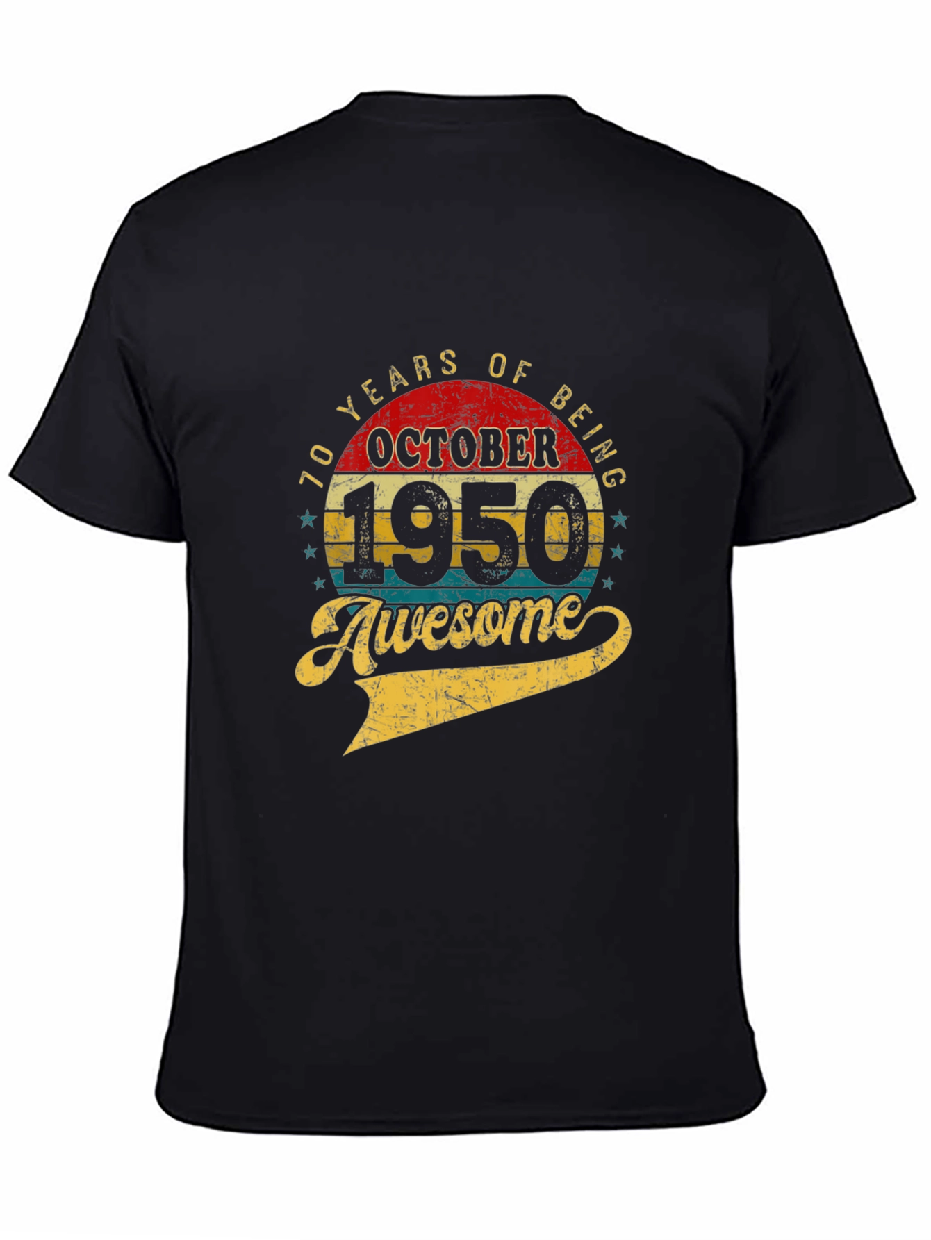 70th Birthday October 1950 Awesome T-Shirt