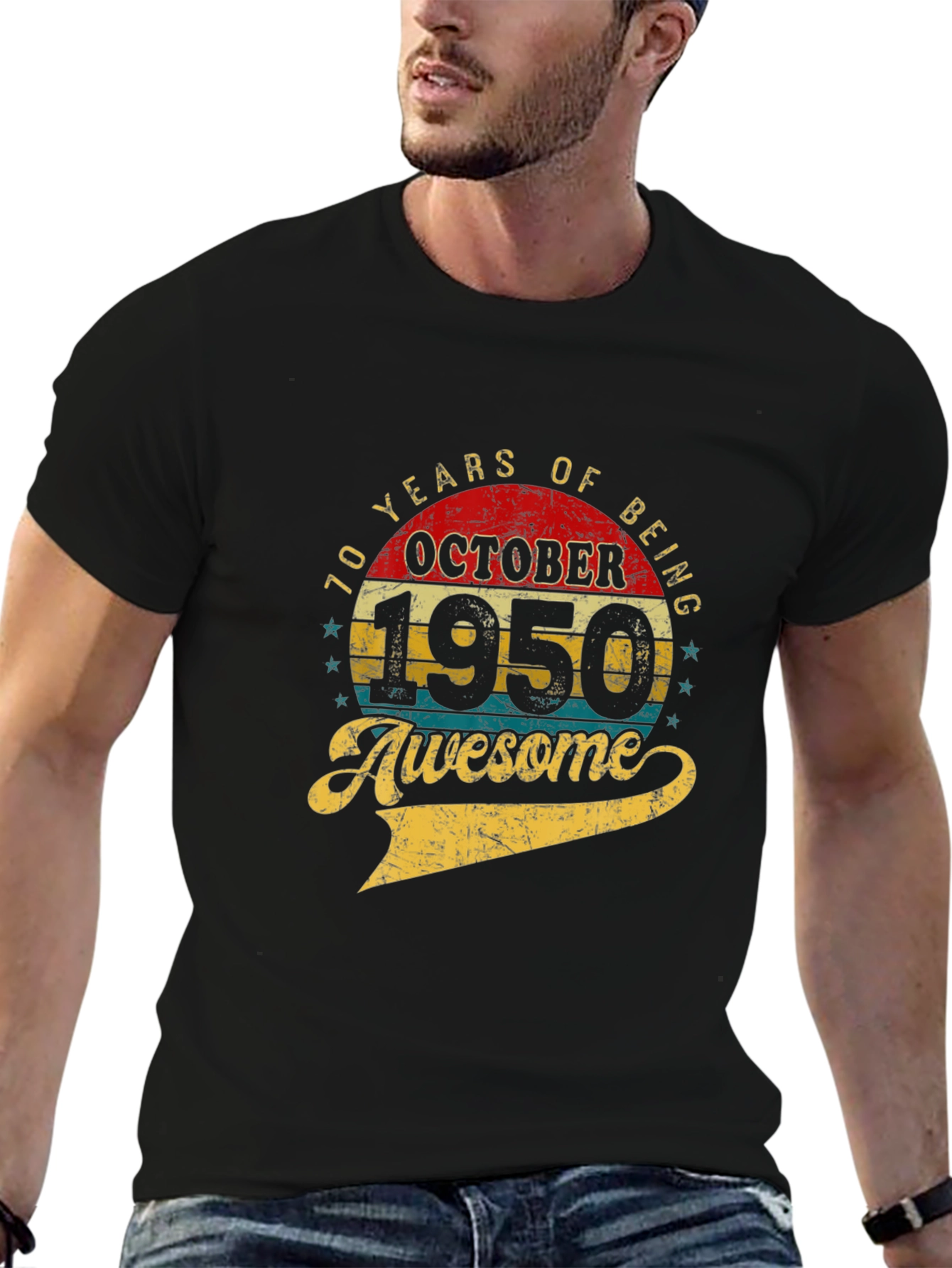 70th Birthday October 1950 Awesome T-Shirt