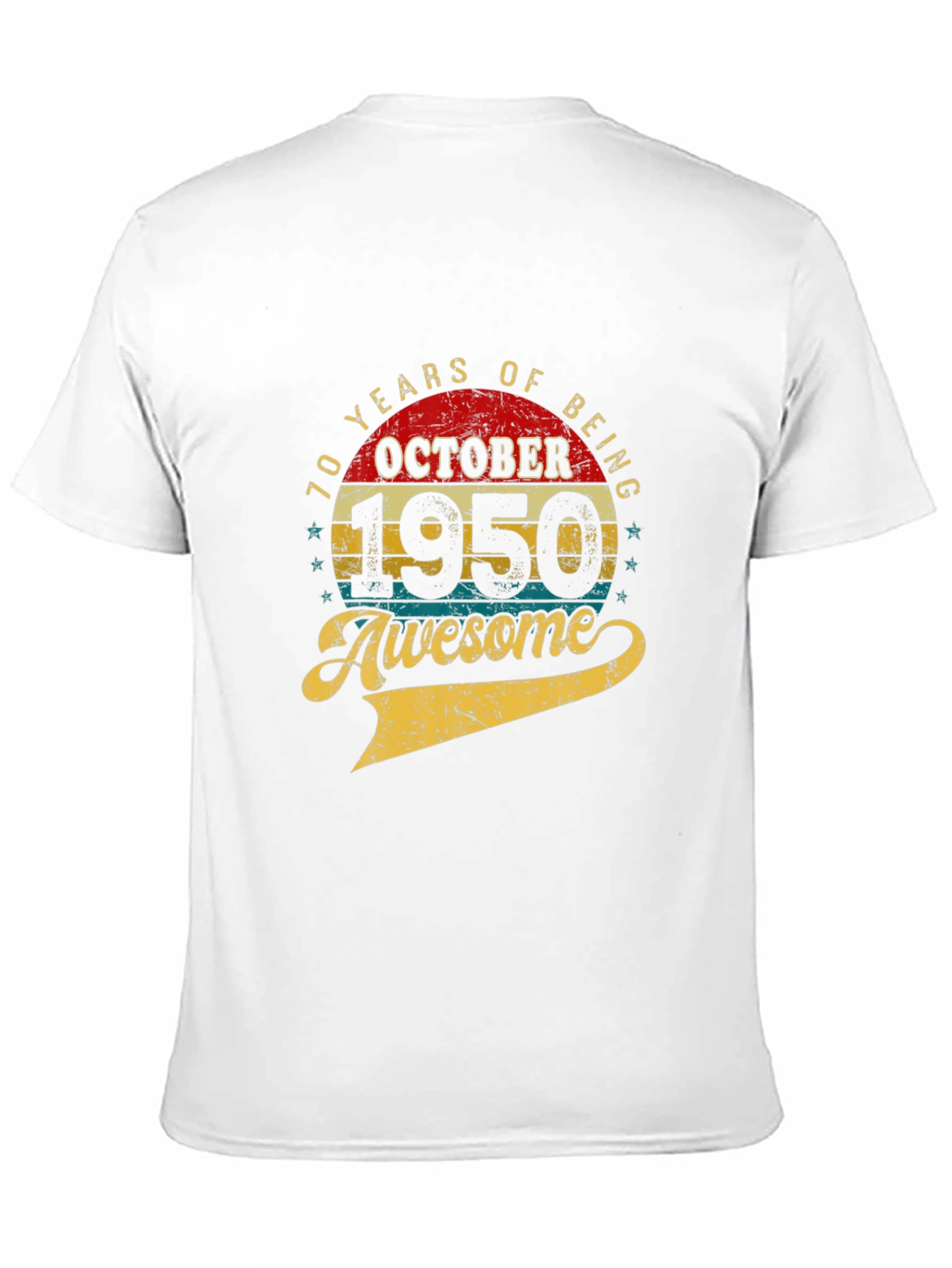 70th Birthday October 1950 Awesome T-Shirt